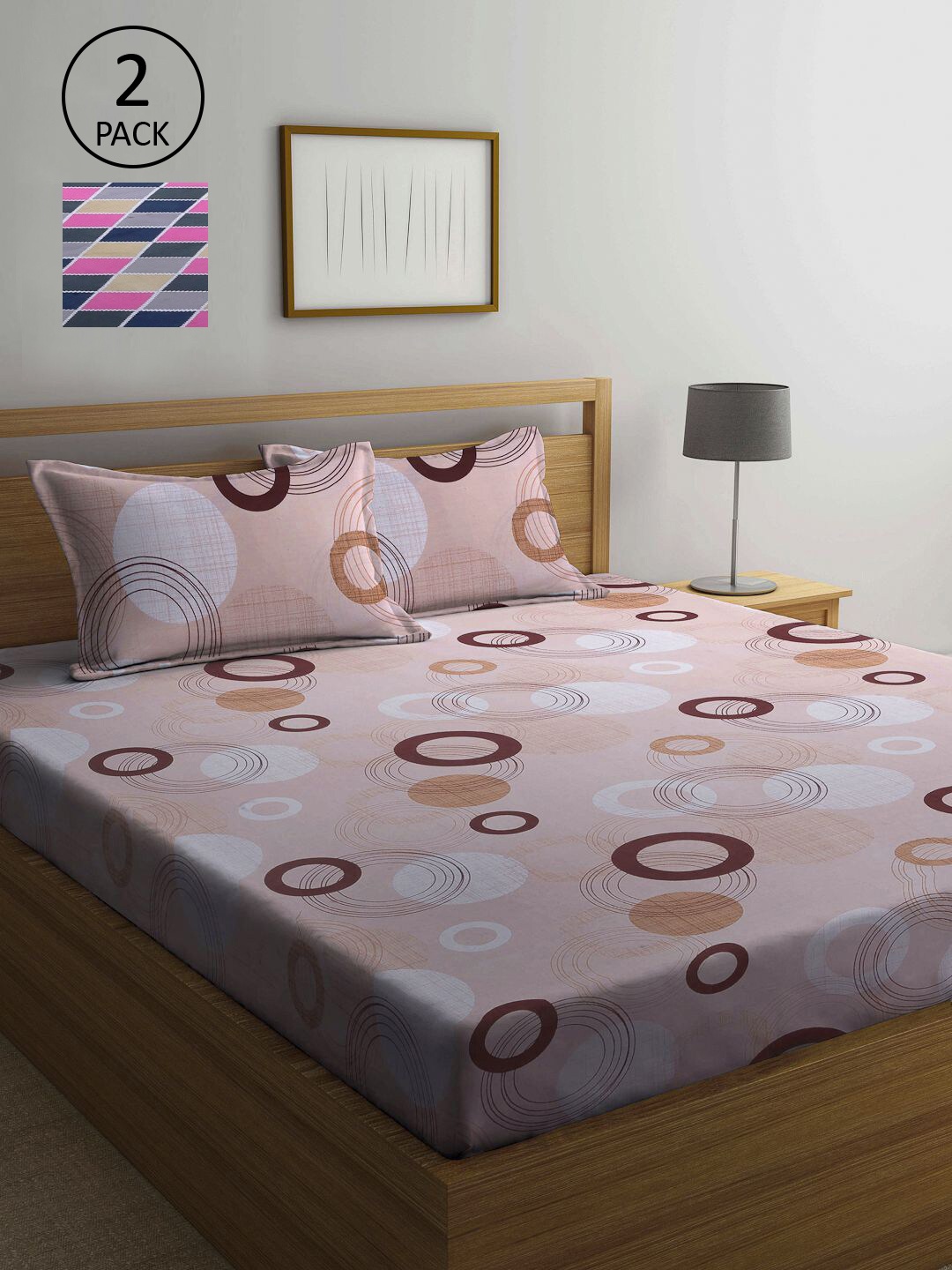KLOTTHE Multi Color Geometric Printed 210 TC 2 Double Bedsheets with 4 Pillow Covers
KLOTTHE Multi Color Geometric Printed 210 TC 2 Double Bedsheets with 4 Pillow Covers