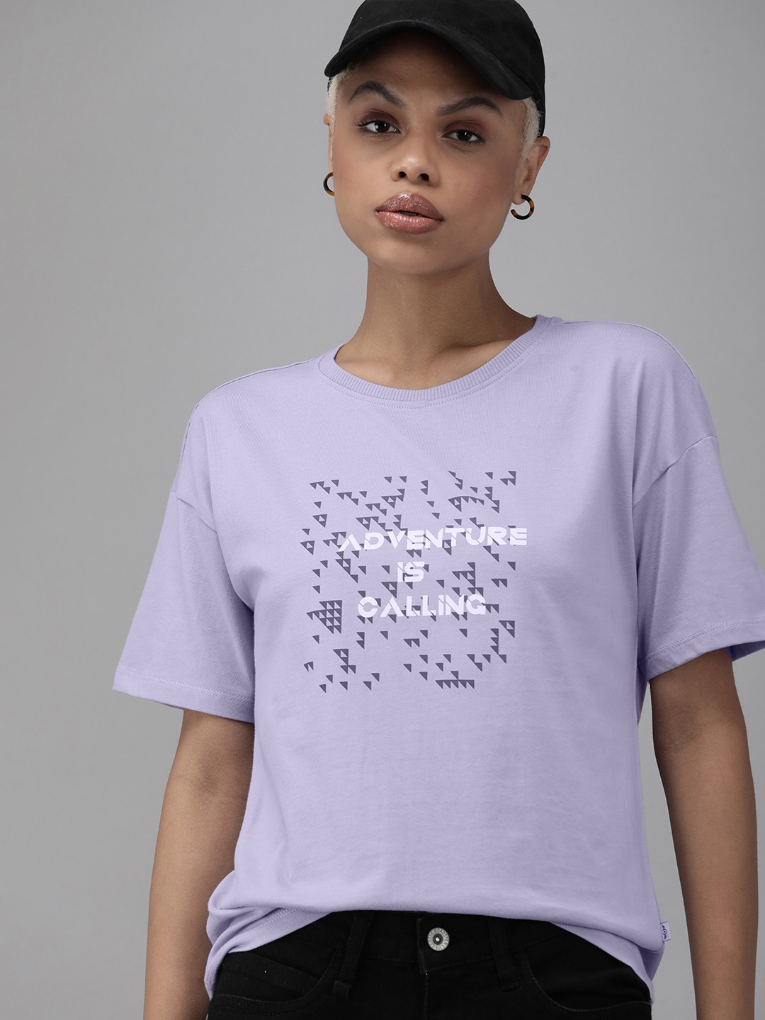 The Roadster Lifestyle Co Women Lavender Graphic Printed Extended Sleeves Pure Cotton T-shirt
The Roadster Lifestyle Co Women Lavender Graphic Printed Extended Sleeves Pure Cotton T-shirt