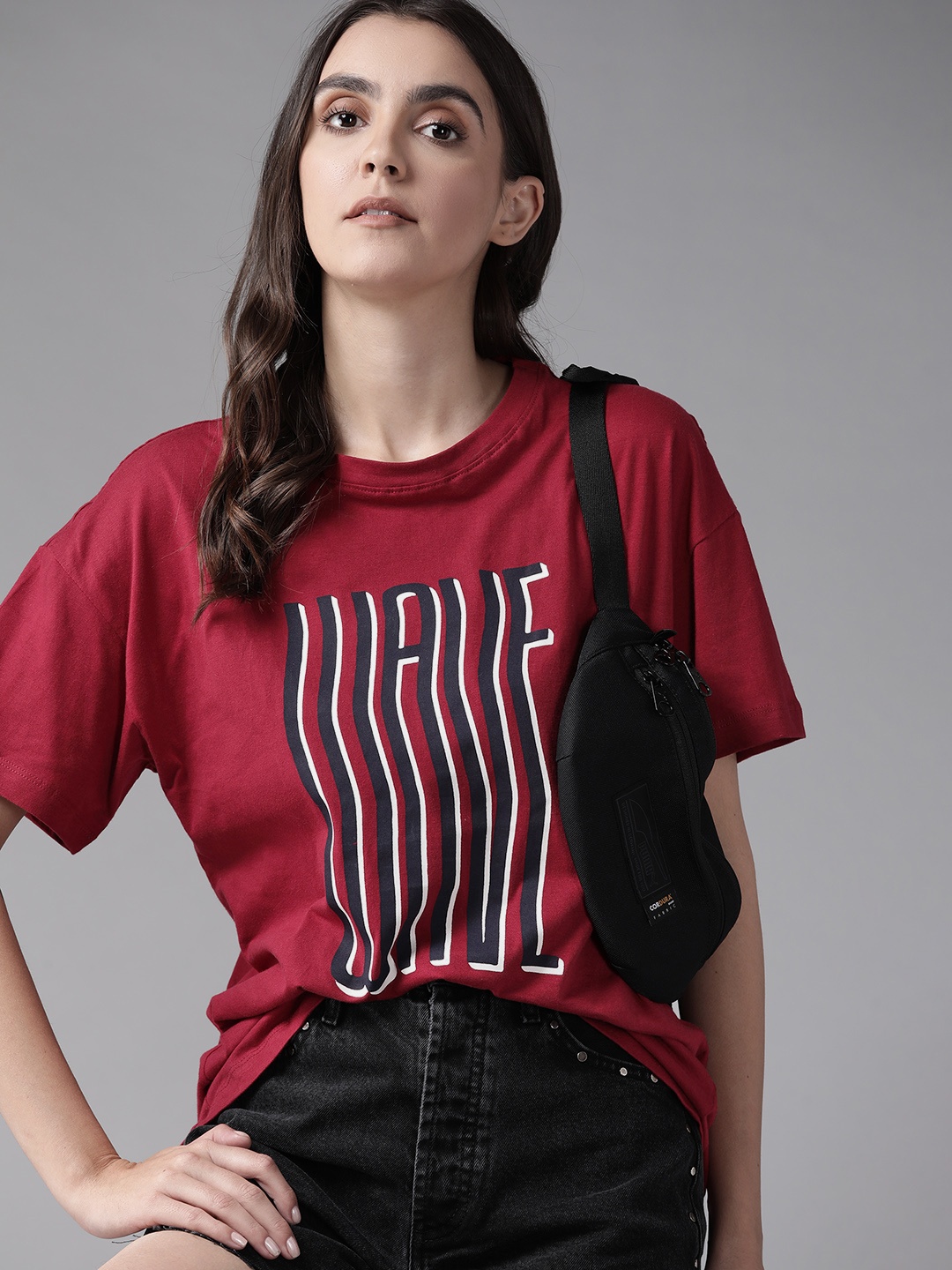 The Roadster Lifestyle Co Women Maroon Typography Printed Pure Cotton Boxy Fit T-shirt
The Roadster Lifestyle Co Women Maroon Typography Printed Pure Cotton Boxy Fit T-shirt