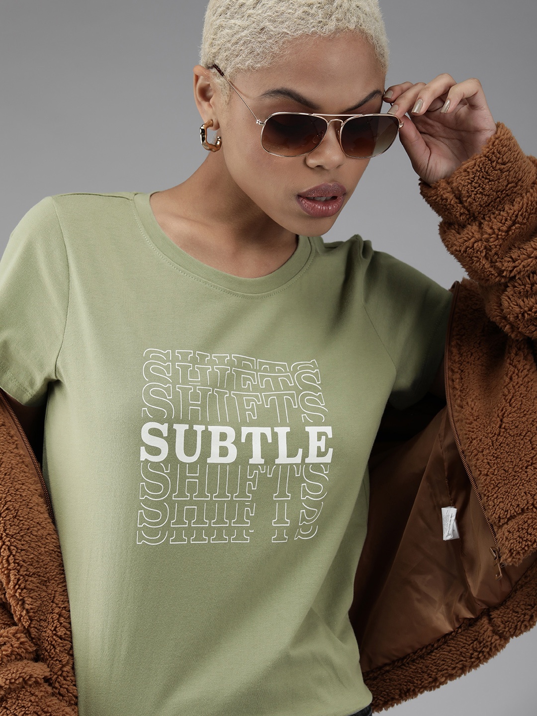 The Roadster Lifestyle Co Women Sage Green Typography Printed Pure Cotton T-shirt
The Roadster Lifestyle Co Women Sage Green Typography Printed Pure Cotton T-shirt