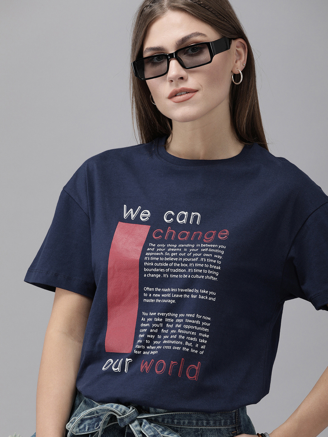 Roadster Women Blue & White Typography Printed Drop-Shoulder Sleeves Boxy T-shirt
Roadster Women Blue & White Typography Printed Drop-Shoulder Sleeves Boxy T-shirt