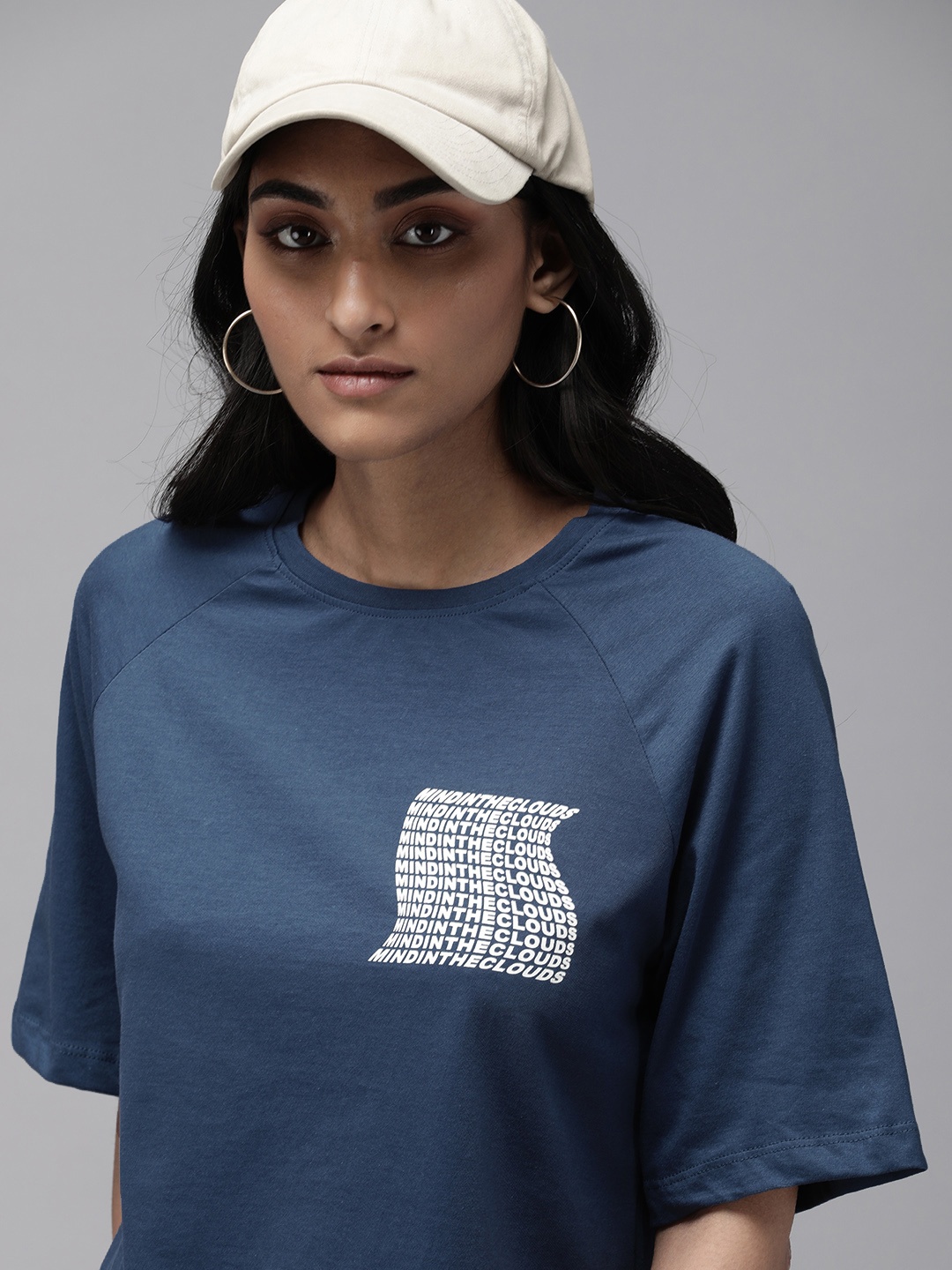 The Roadster Lifestyle Co Women Navy Blue Typography Printed Raglan Sleeves Pure Cotton T-shirt
The Roadster Lifestyle Co Women Navy Blue Typography Printed Raglan Sleeves Pure Cotton T-shirt
