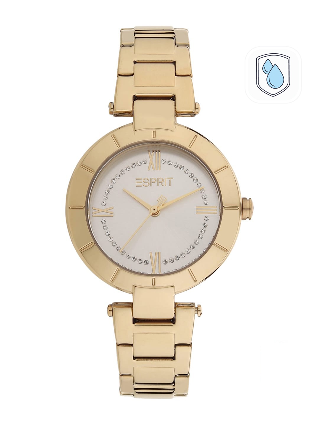ESPRIT Women Silver Embellished Stainless Steel Bracelet Style Analogue Watch ES1L287M0065
ESPRIT Women Silver Embellished Stainless Steel Bracelet Style Analogue Watch ES1L287M0065