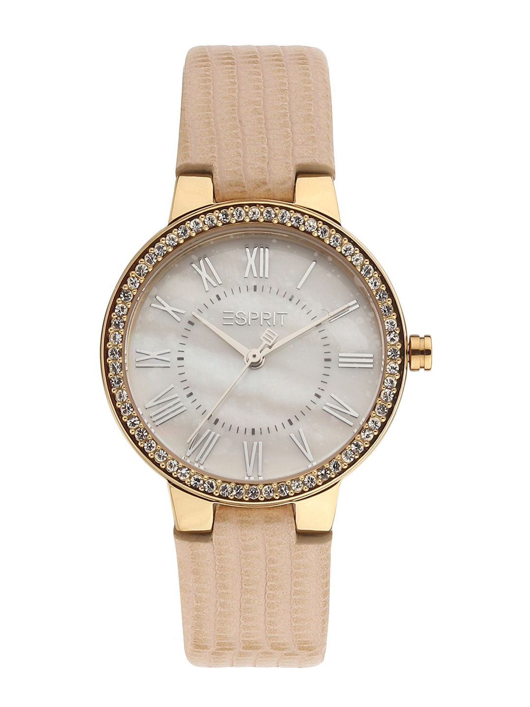 ESPRIT Women White Mother of Pearl Dial & Beige Leather Straps Analogue Watch ES1L228L1015
ESPRIT Women White Mother of Pearl Dial & Beige Leather Straps Analogue Watch ES1L228L1015