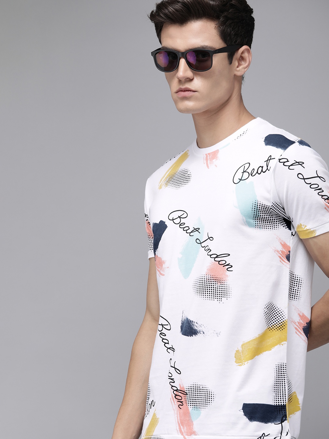 BEAT LONDON by PEPE JEANS Men Multicoloured Printed Pure Cotton Slim Fit T-shirt, Multi
BEAT LONDON by PEPE JEANS Men Multicoloured Printed Pure Cotton Slim Fit T-shirt, Multi