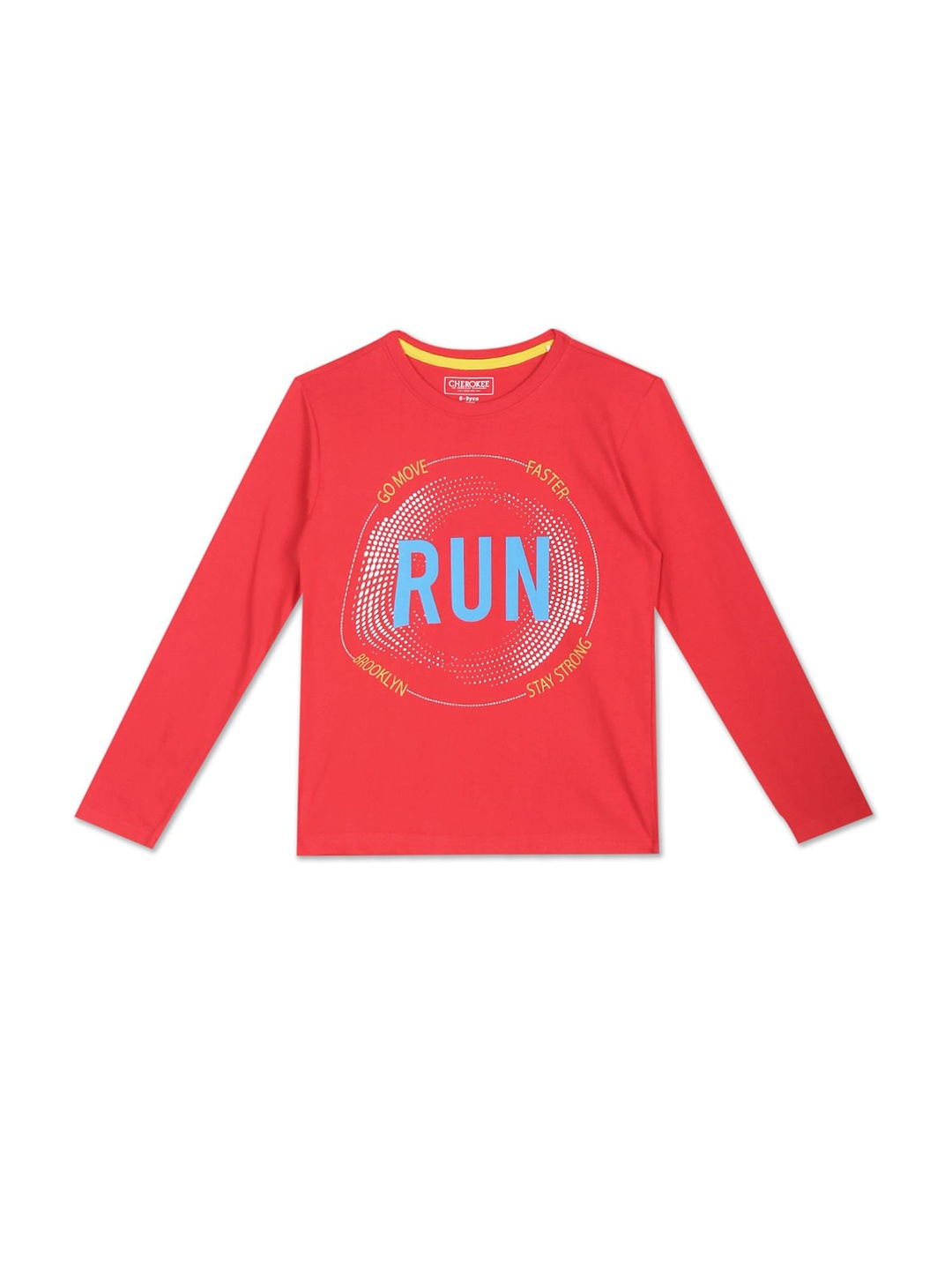 Cherokee Boys Red Typography Printed T-shirt