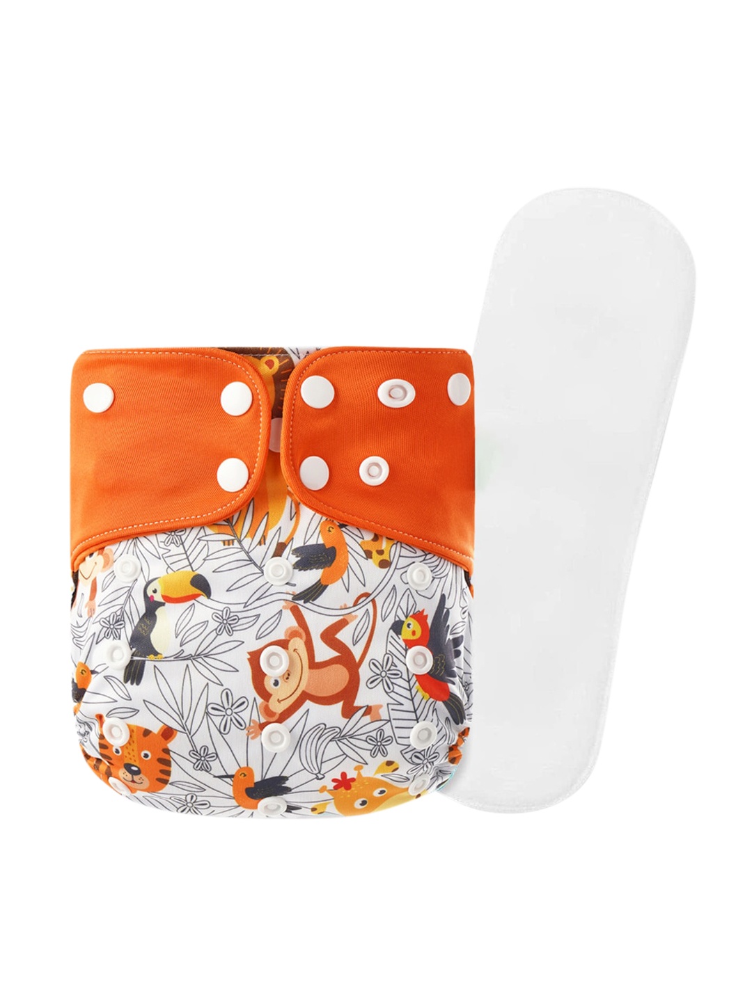 GUCHIGU Infant Kids White & Orange Printed Soft Cloth Reusable Washable Diapers
GUCHIGU Infant Kids White & Orange Printed Soft Cloth Reusable Washable Diapers
