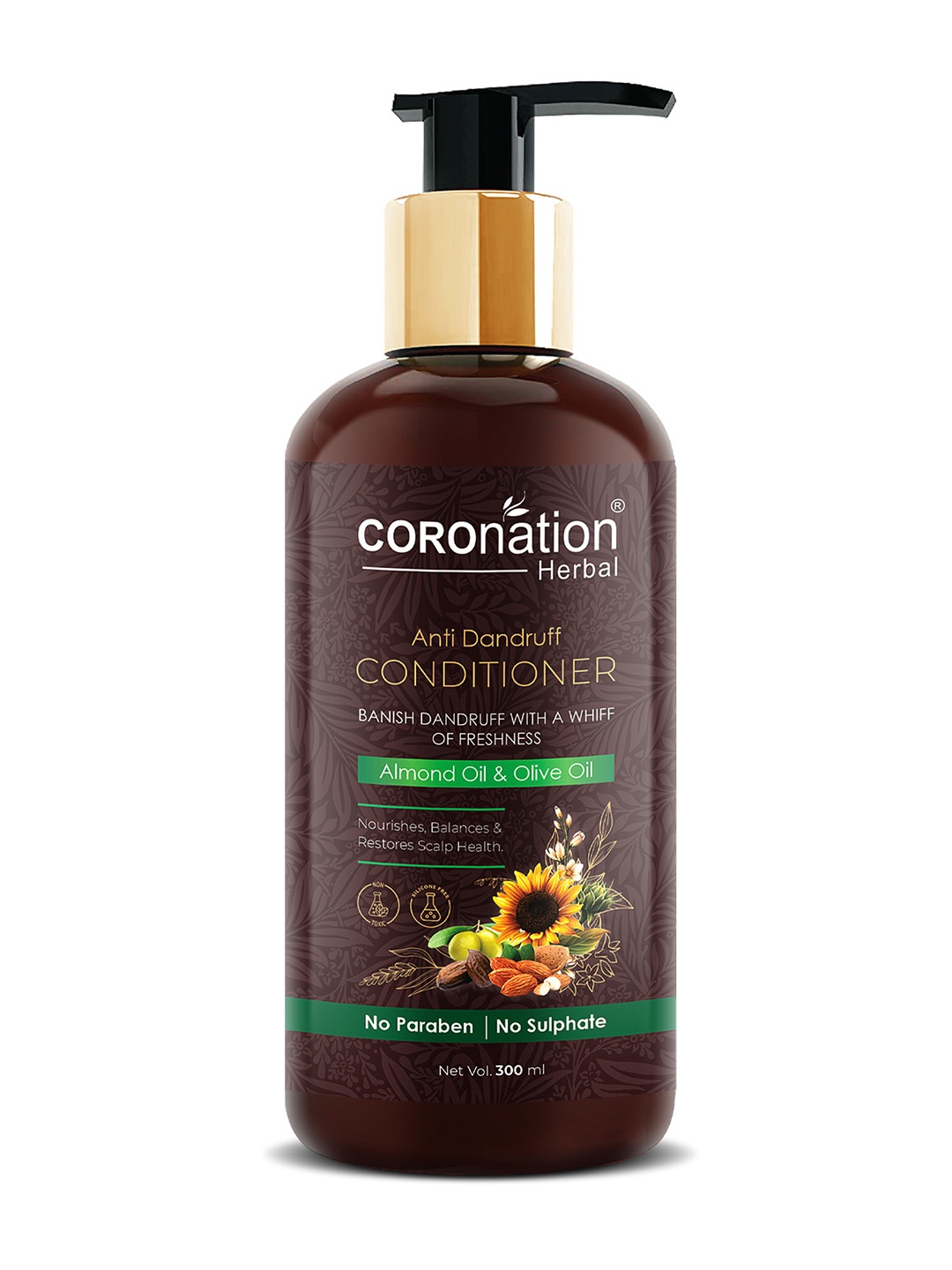 COROnation Herbal Anti Dandruff Conditioner with Almond Oil & Olive Oil 300 ml, Brown
COROnation Herbal Anti Dandruff Conditioner with Almond Oil & Olive Oil 300 ml, Brown