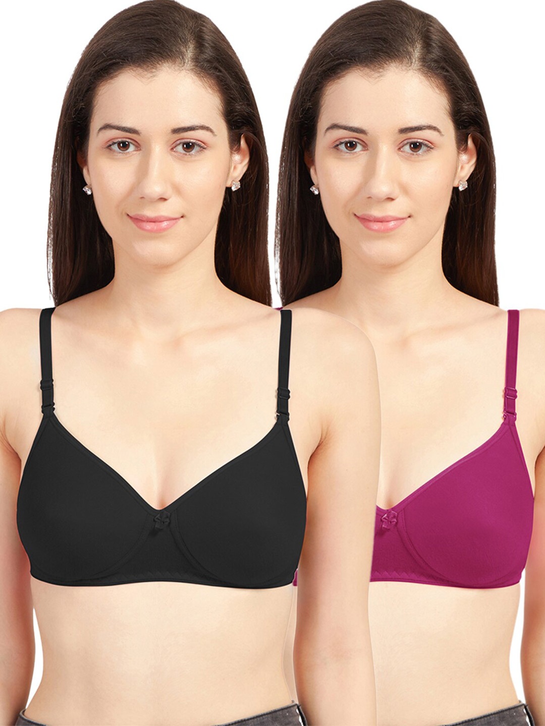 Sonari Pack Of 2 Assorted T-shirt Bra Lightly Padded