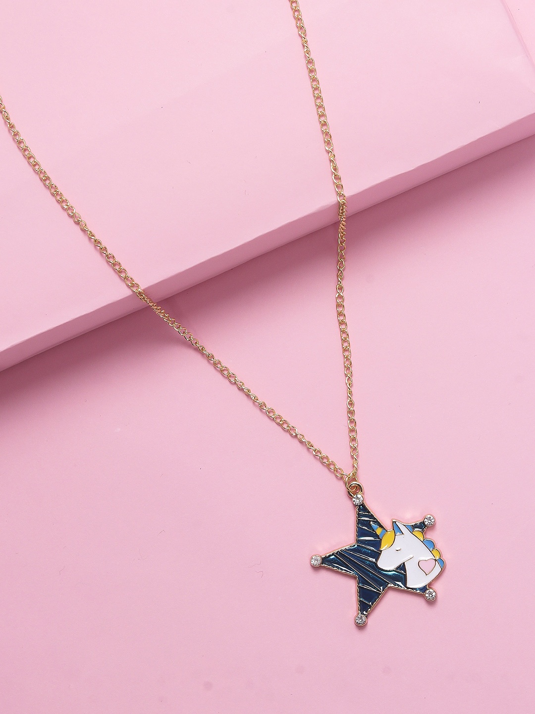Arendelle Blue Star Unicorn Pendant