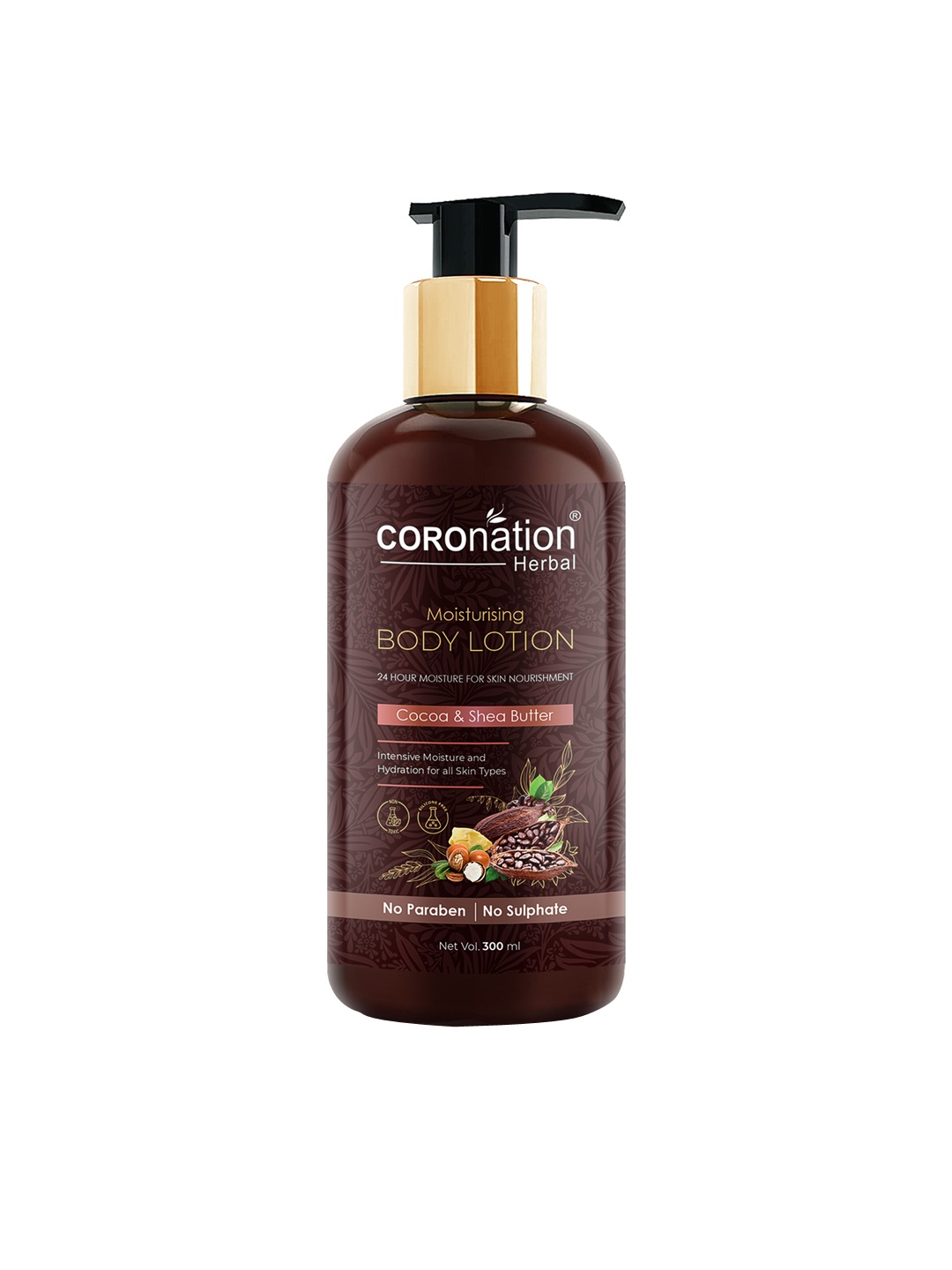 COROnation Herbal Cocoa Butter & Shea Butter Moisturising Body Lotion - 300 ml, Coffee brown
COROnation Herbal Cocoa Butter & Shea Butter Moisturising Body Lotion - 300 ml, Coffee brown