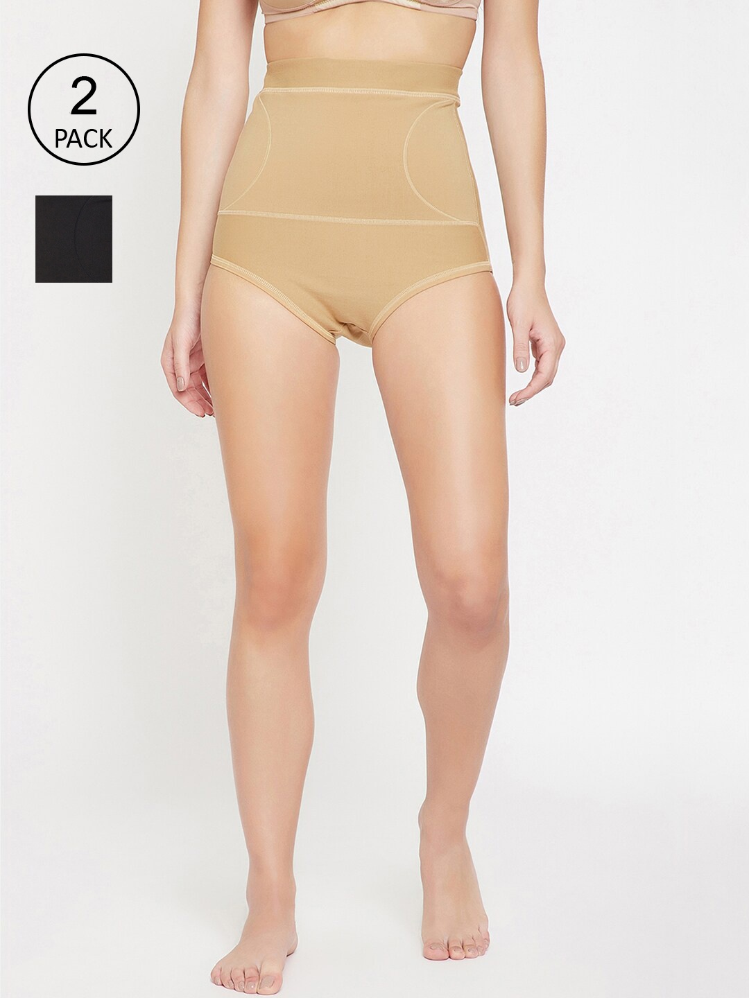 SECRETS BY ZEROKAATA Women Pack Of 2 Assorted Tummy Tucker Shapewear