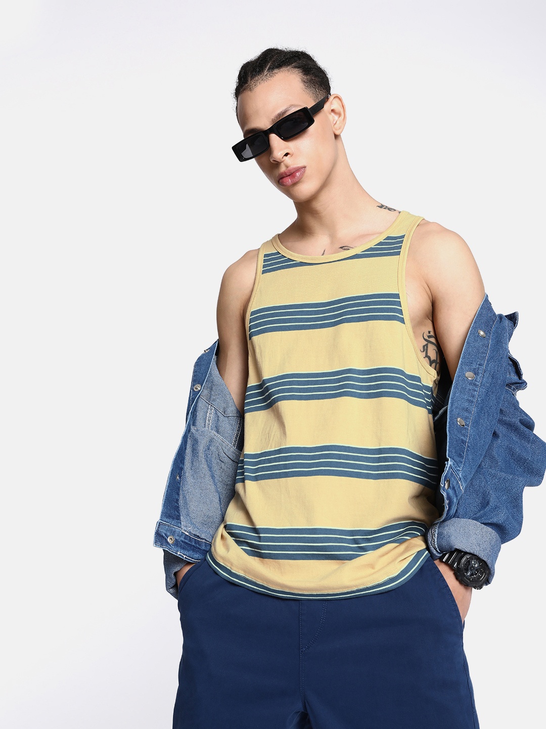 The Roadster Lifestyle Co. Dusty Yellow Striped Pure Cotton Revisited Nostalgia T-shirt
The Roadster Lifestyle Co. Dusty Yellow Striped Pure Cotton Revisited Nostalgia T-shirt