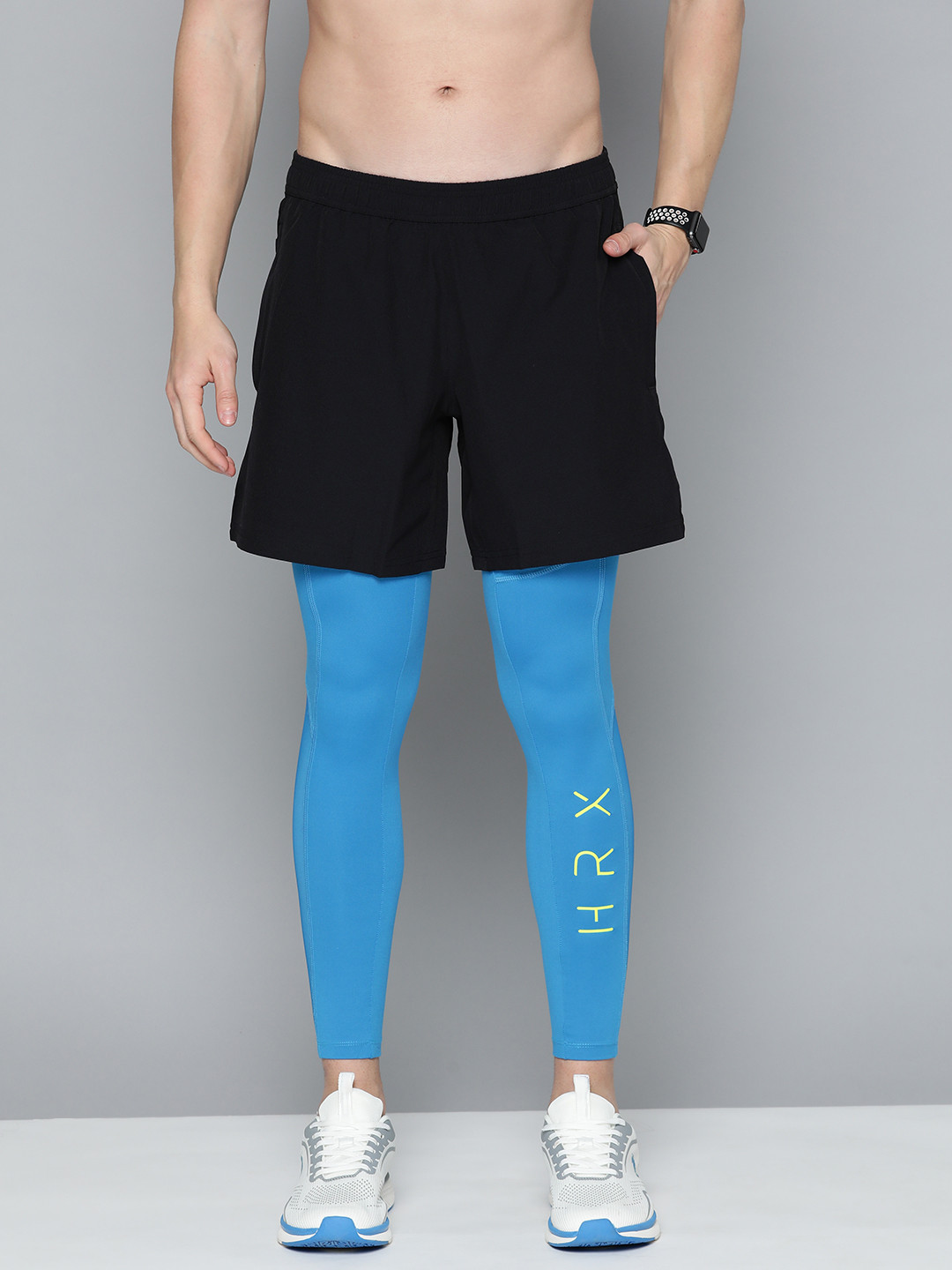 HRX By Hrithik Roshan Men Rapid-Dry Solid Running Tights, Blue
HRX By Hrithik Roshan Men Rapid-Dry Solid Running Tights, Blue