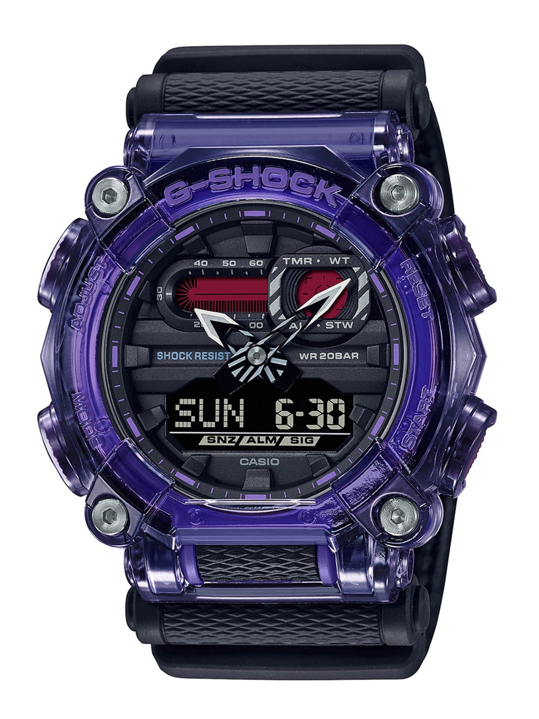 CASIO Men Black Dial & Blue Bracelet Style Straps Analogue and Digital Chronograph Watch G1168
CASIO Men Black Dial & Blue Bracelet Style Straps Analogue and Digital Chronograph Watch G1168