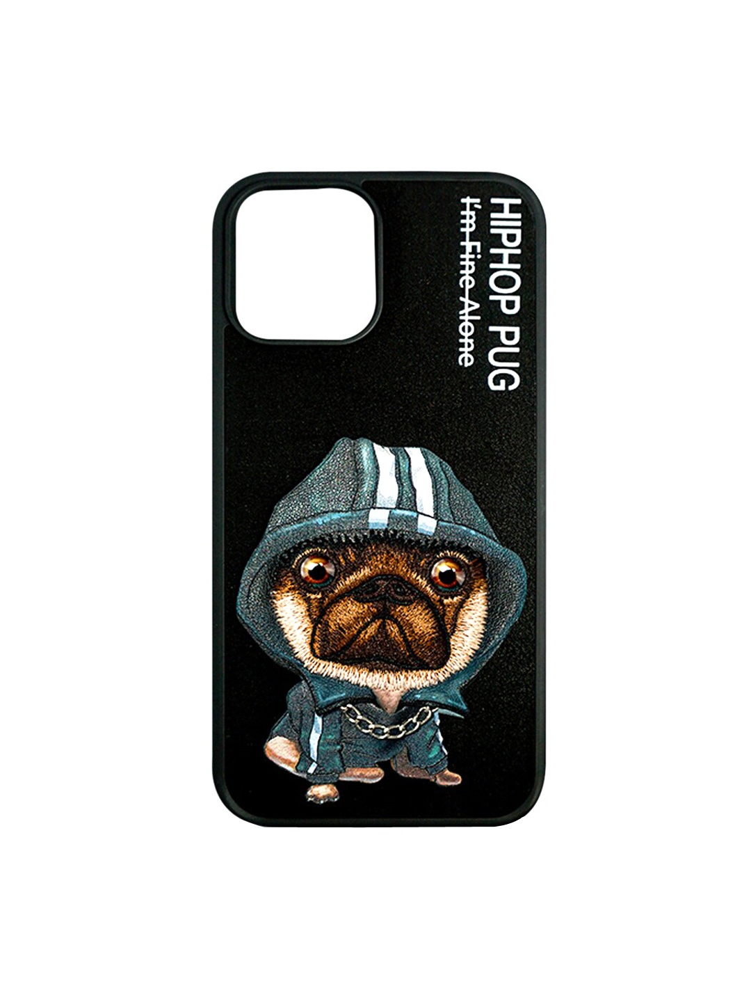 TREEMODA Black & Brown Graphic Leather Apple iPhone 13 Pro Back Case