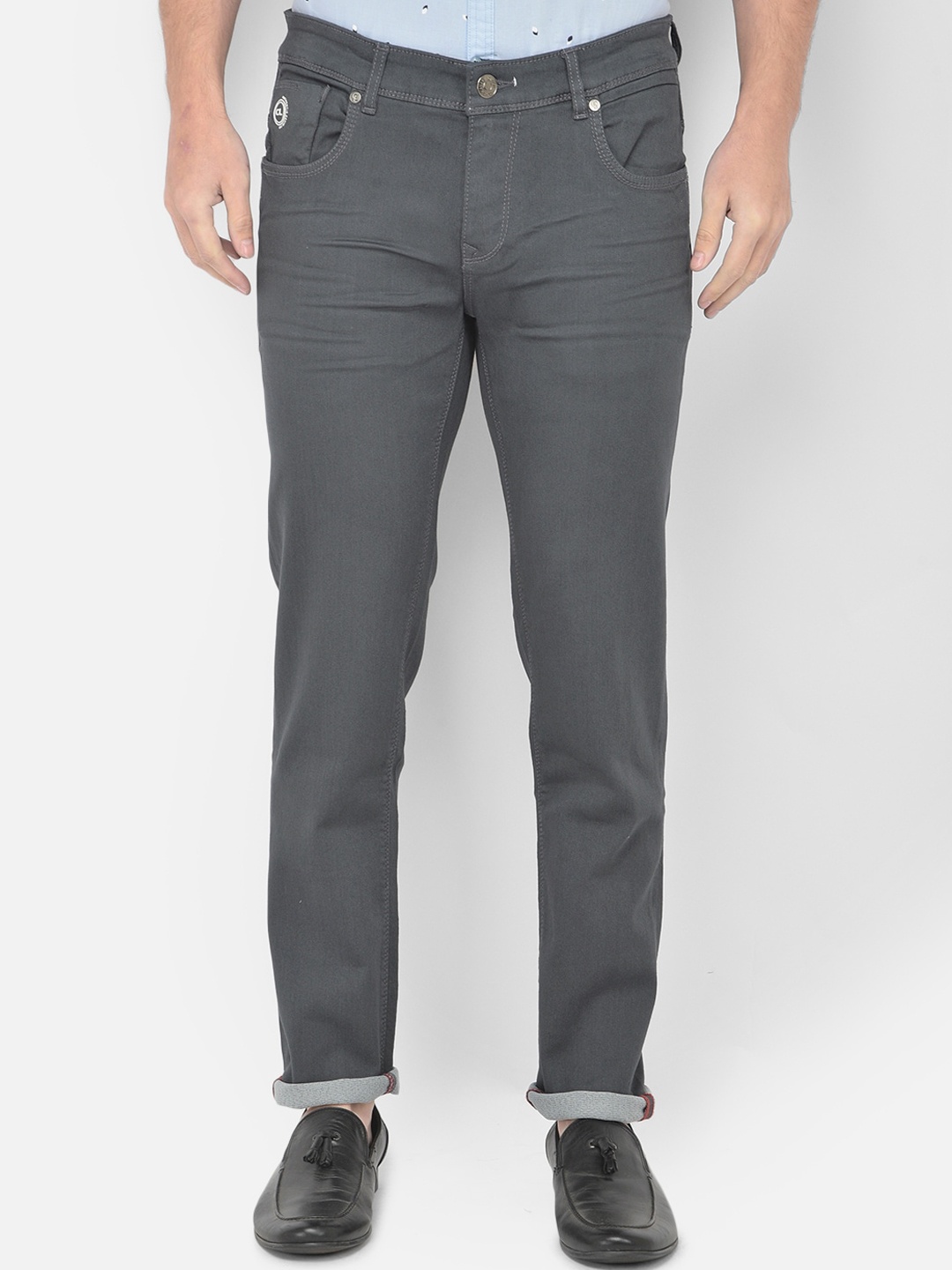Canary London Men Grey Smart Slim Fit Low-Rise Stretchable Jeans