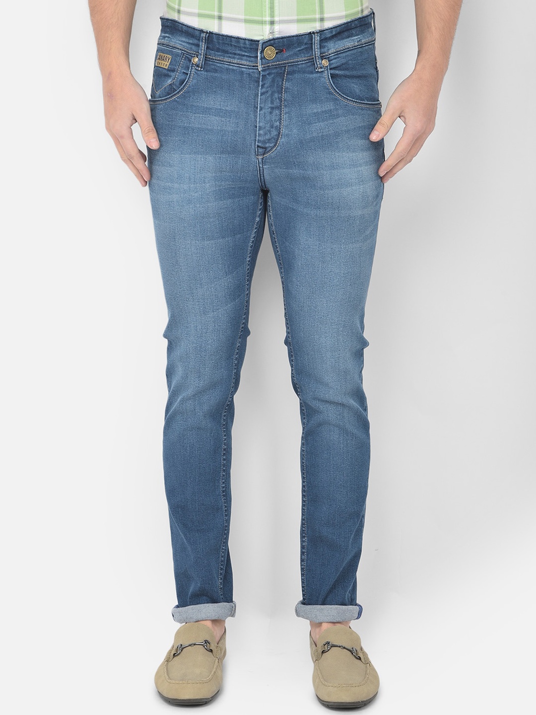 Canary London Men Blue Smart Slim Fit Low-Rise Light Fade Embroidered Stretchable Jeans
Canary London Men Blue Smart Slim Fit Low-Rise Light Fade Embroidered Stretchable Jeans
