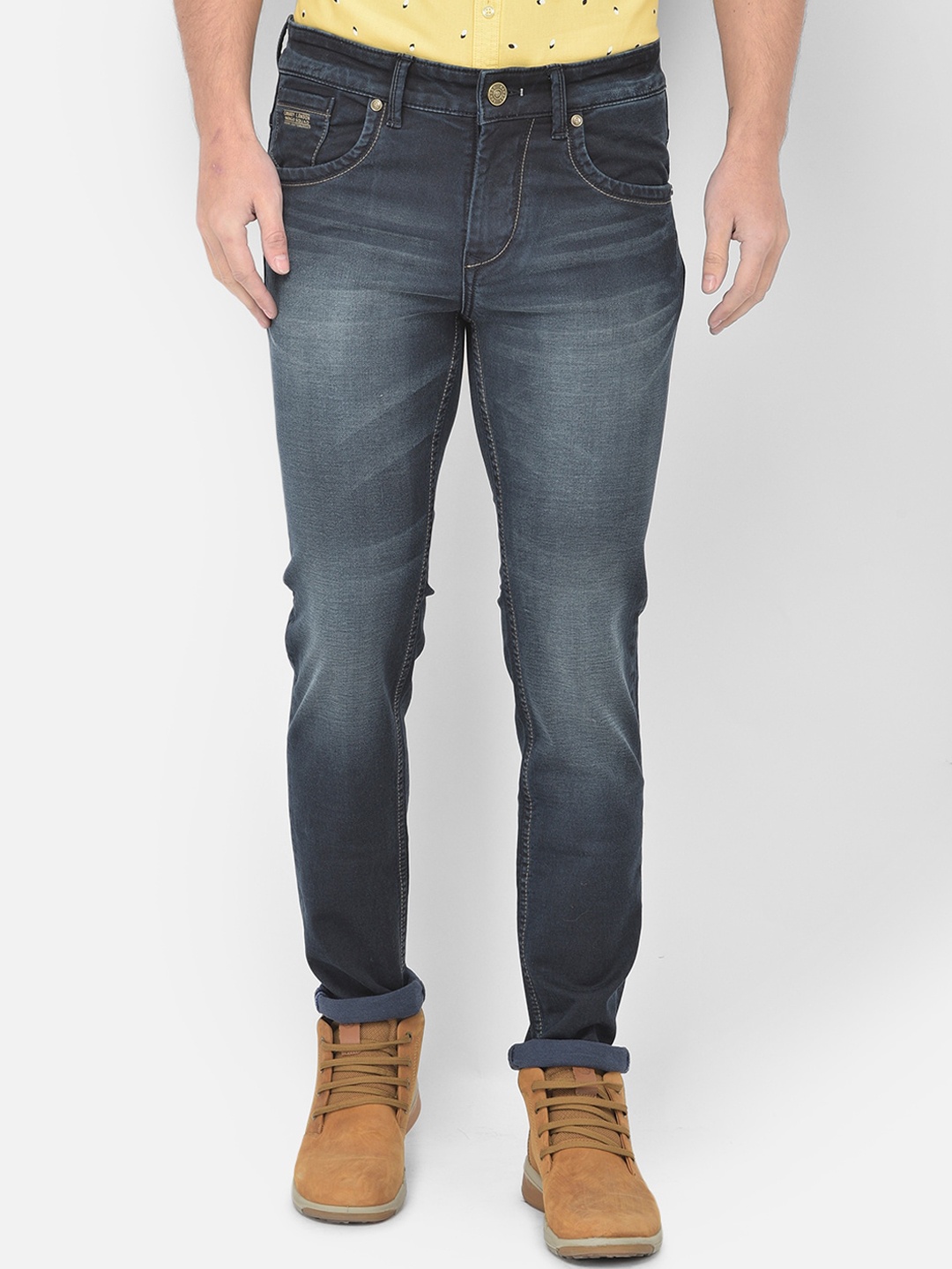 Canary London Men Blue Smart Slim Fit Low-Rise Low Distress Heavy Fade Embroidered Stretchable Jeans
Canary London Men Blue Smart Slim Fit Low-Rise Low Distress Heavy Fade Embroidered Stretchable Jeans