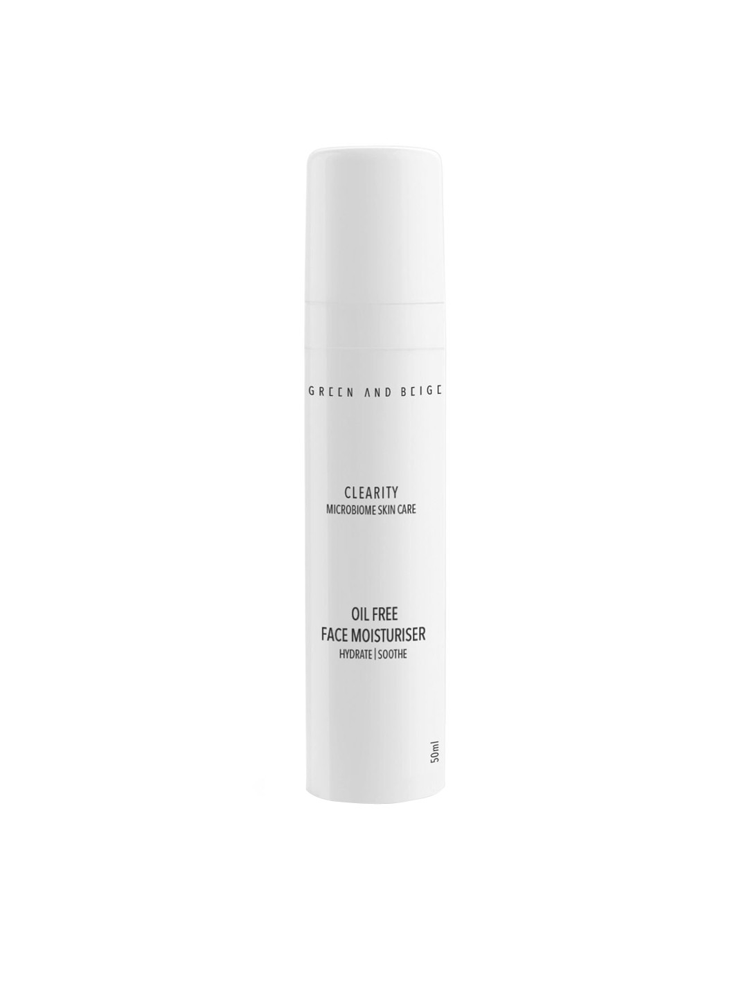 GREEN AND BEIGE Clearity Microbiome Skin Care Oil Free Face Moisturiser 50 ml, White