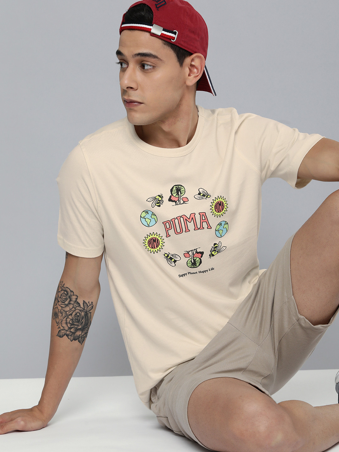 Puma Men Off White Downtown Graphic Printed Pure Cotton Sustainable Sustainable T-shirt
Puma Men Off White Downtown Graphic Printed Pure Cotton Sustainable Sustainable T-shirt