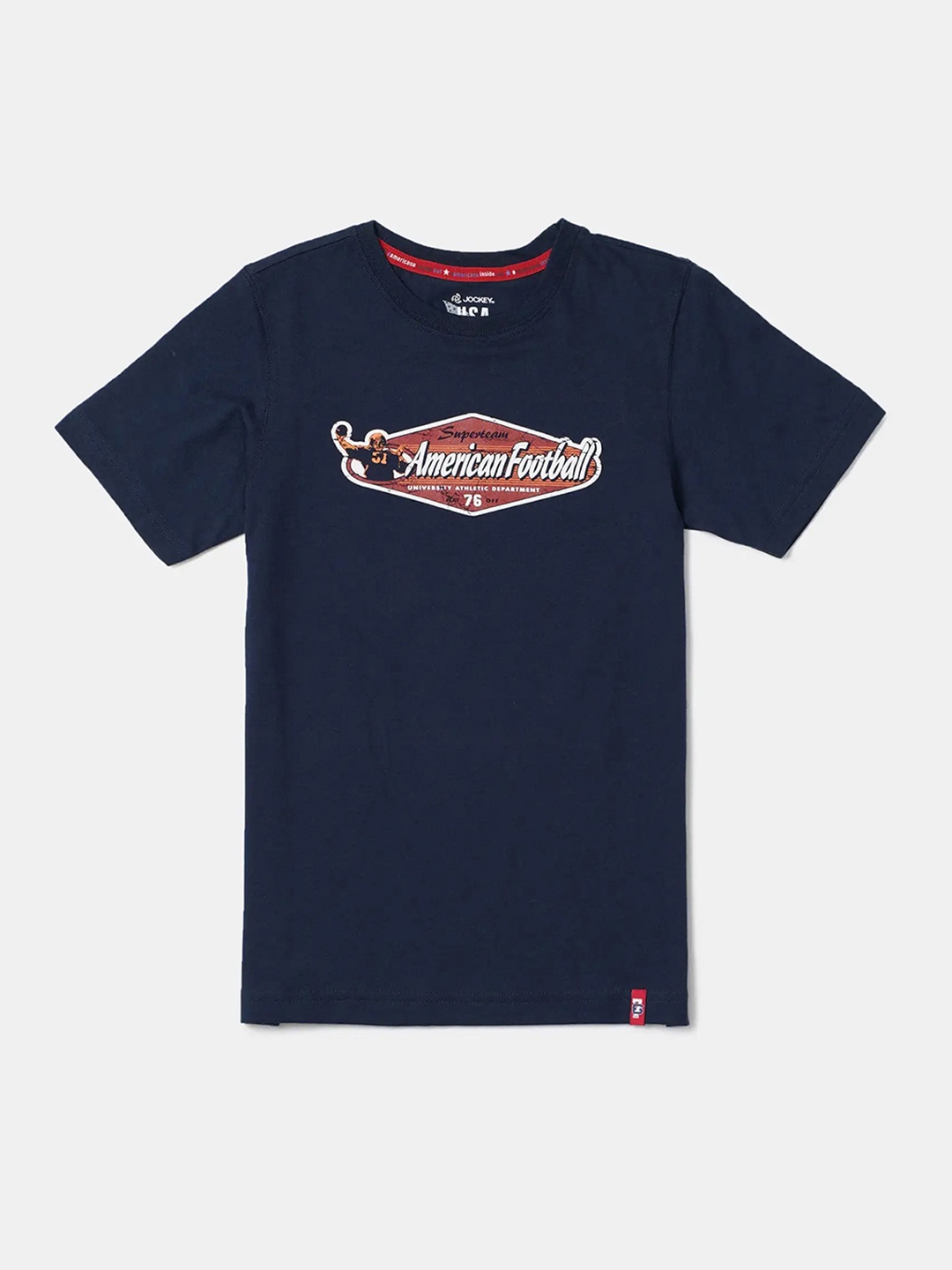 Jockey Boy Super Combed Cotton Printed Half Sleeve Round Neck Tshirt-UB55, Blue
Jockey Boy Super Combed Cotton Printed Half Sleeve Round Neck Tshirt-UB55, Blue