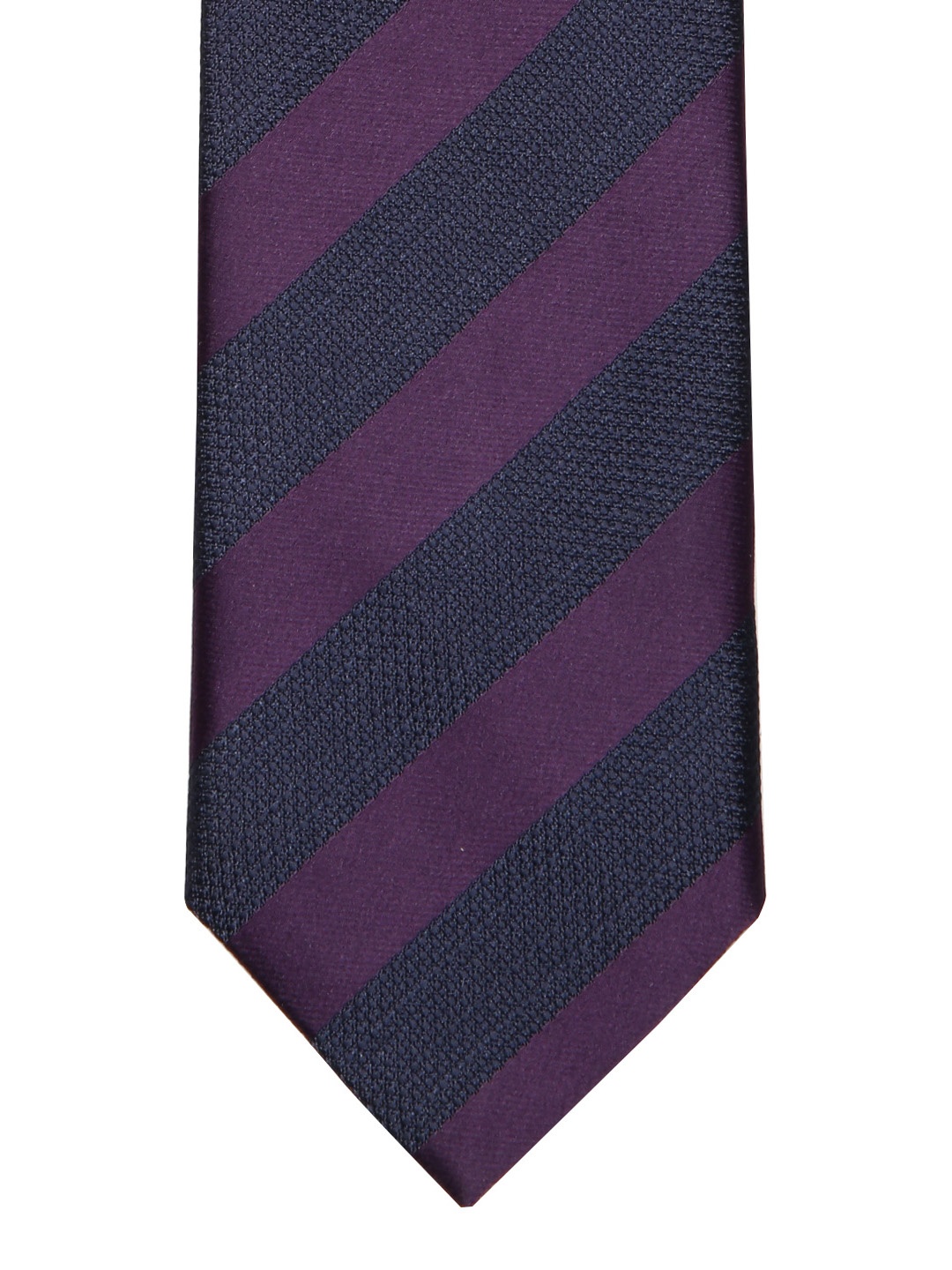 Lino Perros Purple & Navy Striped Tie