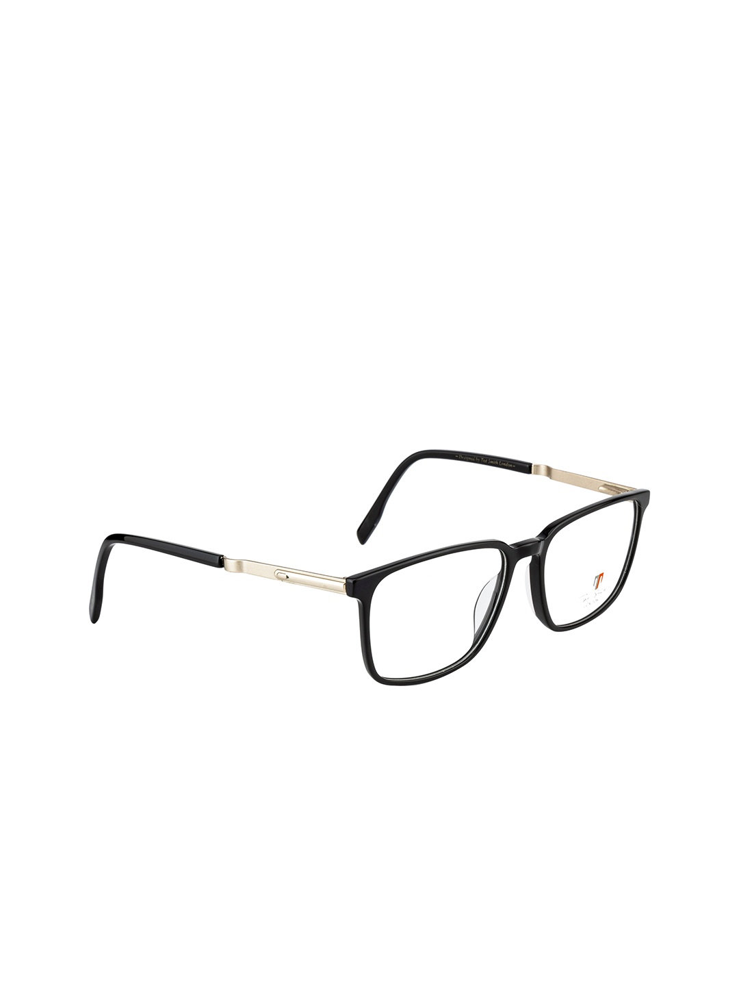 Ted Smith Unisex Black Solid Wayfarer Frames Eyeglasses