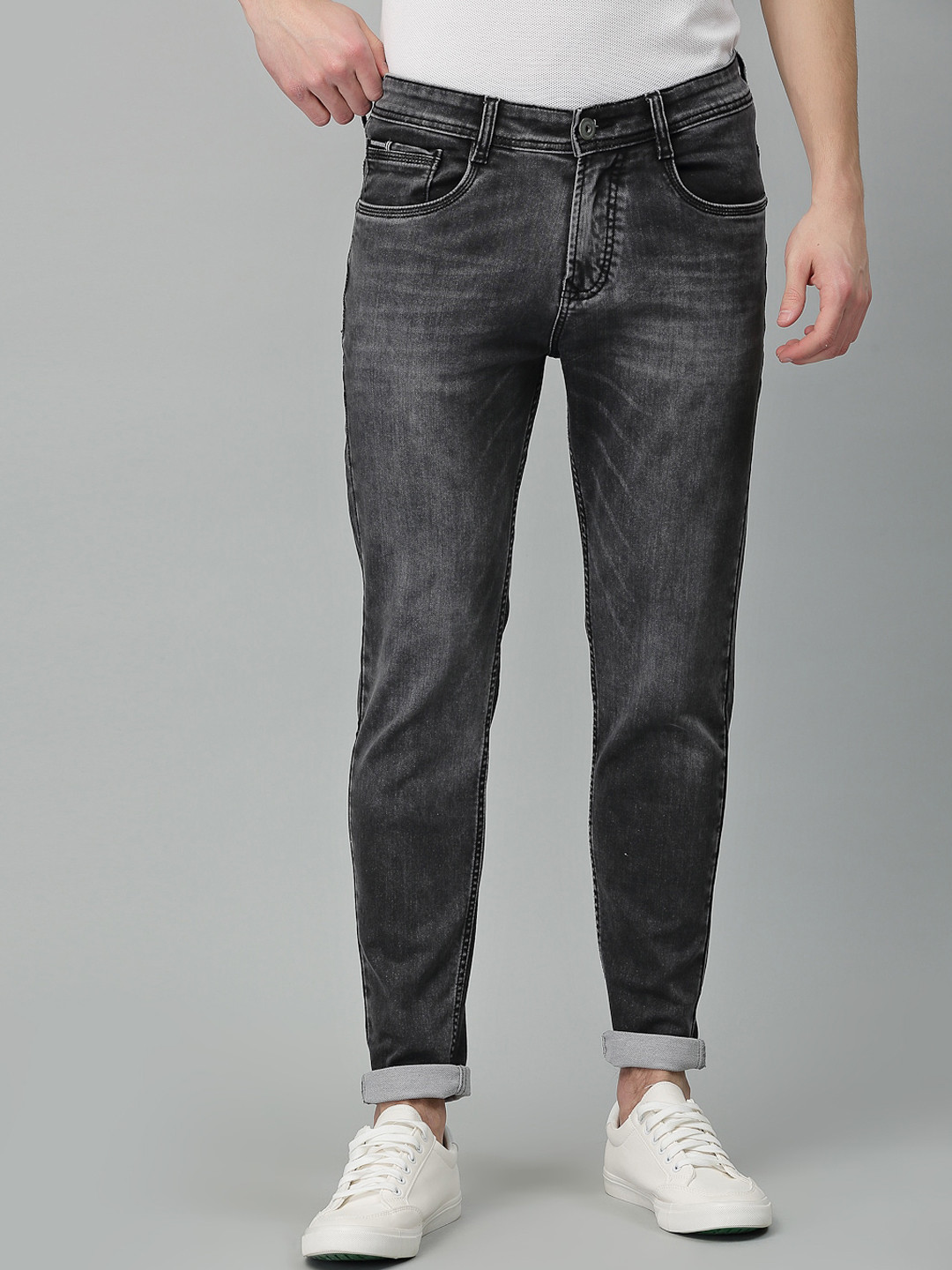 Code 61 Men Charcoal Grey Skinny Fit Low-Rise Heavy Fade Stretchable Jeans 
Code 61 Men Charcoal Grey Skinny Fit Low-Rise Heavy Fade Stretchable Jeans