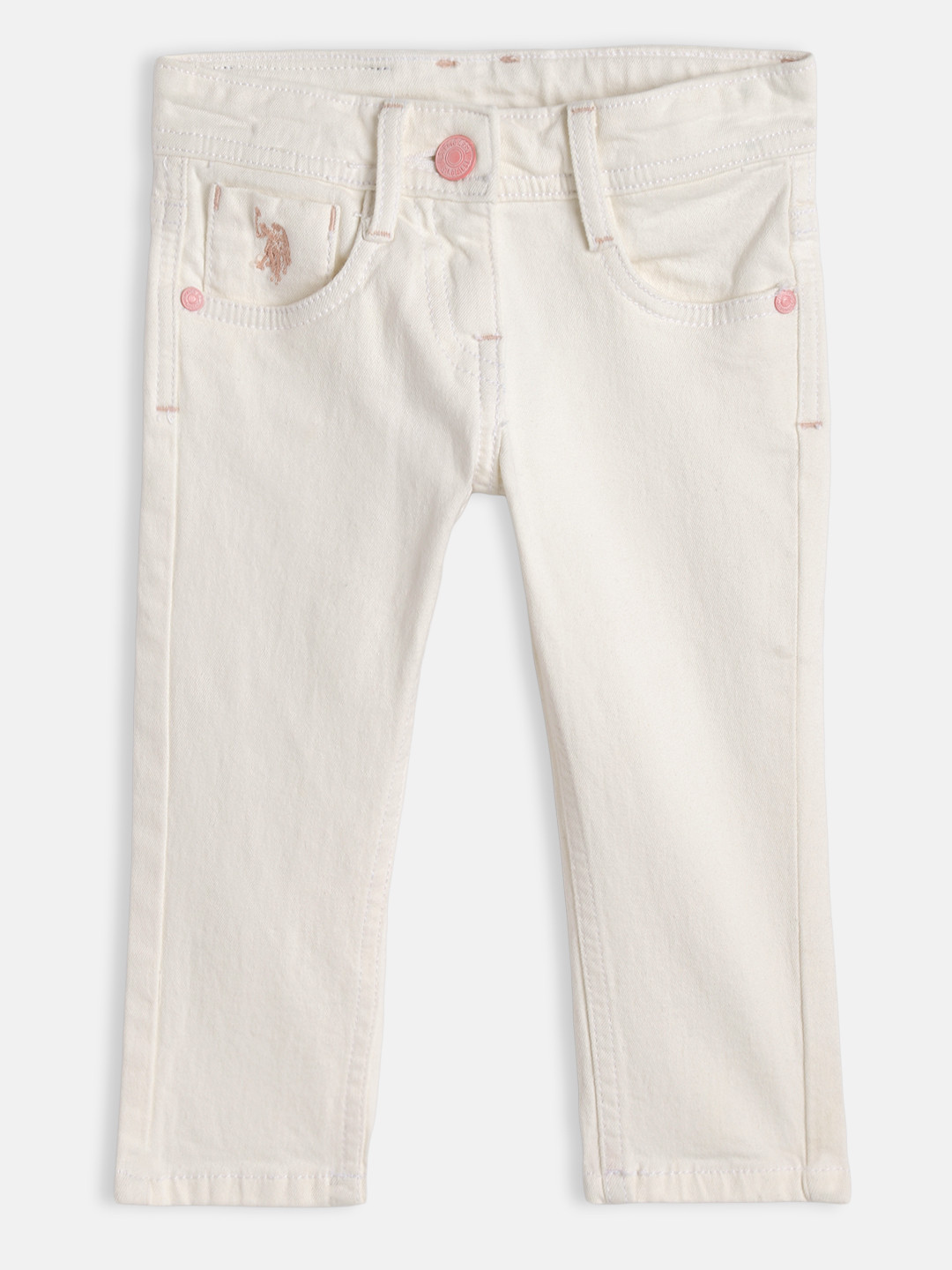 U.S. Polo Assn. Kids Girls Off White Regular Fit Mid-Rise Clean Look Stretchable Jeans
U.S. Polo Assn. Kids Girls Off White Regular Fit Mid-Rise Clean Look Stretchable Jeans
