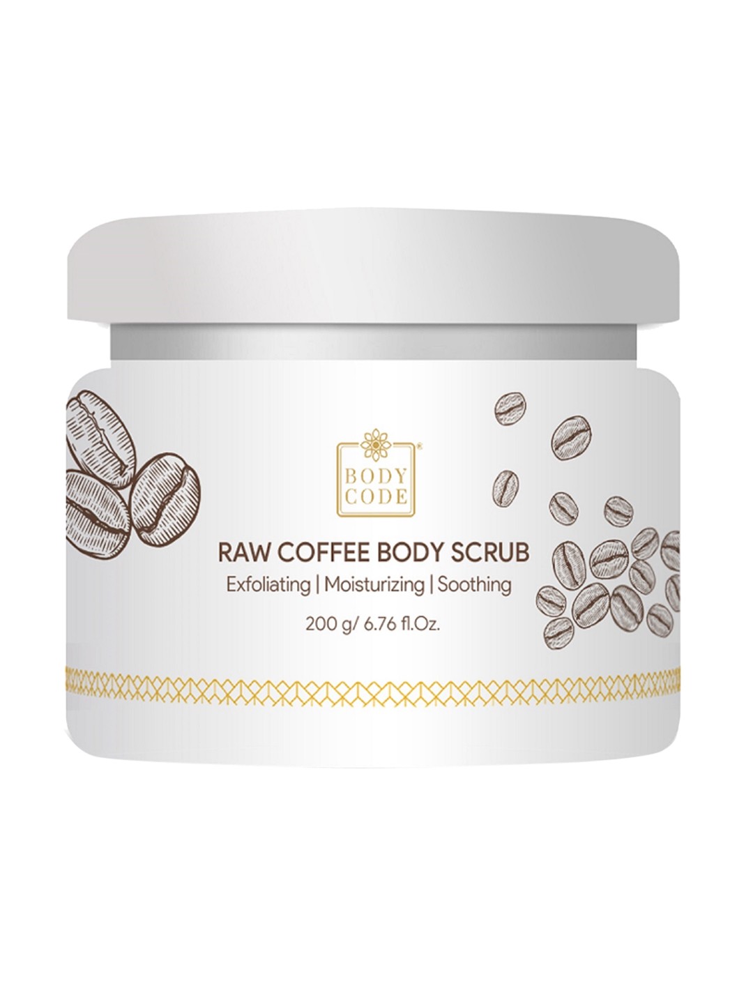 BODY CODE Exfoliating, Moisturizing & Soothing Vegan Raw Coffee Body Scrub 200 gm, White
BODY CODE Exfoliating, Moisturizing & Soothing Vegan Raw Coffee Body Scrub 200 gm, White