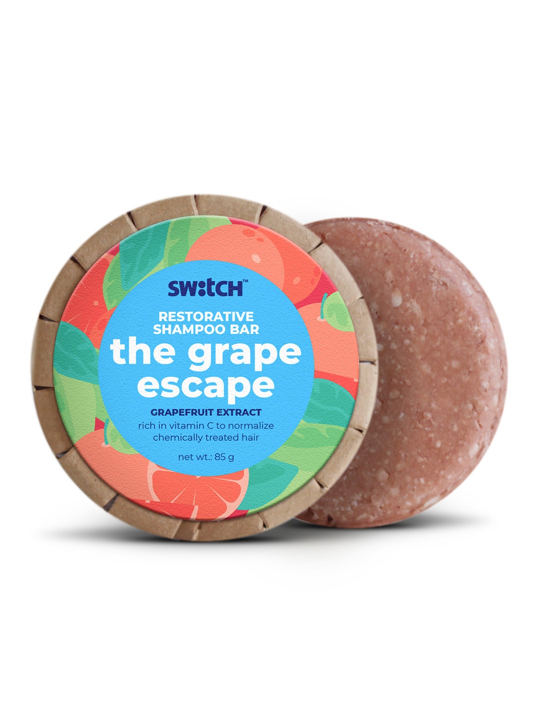 The Switch Fix Restorative The Grape Escape Shampoo Bar for Chemically Treated Hair - 85g, Peach
The Switch Fix Restorative The Grape Escape Shampoo Bar for Chemically Treated Hair - 85g, Peach
