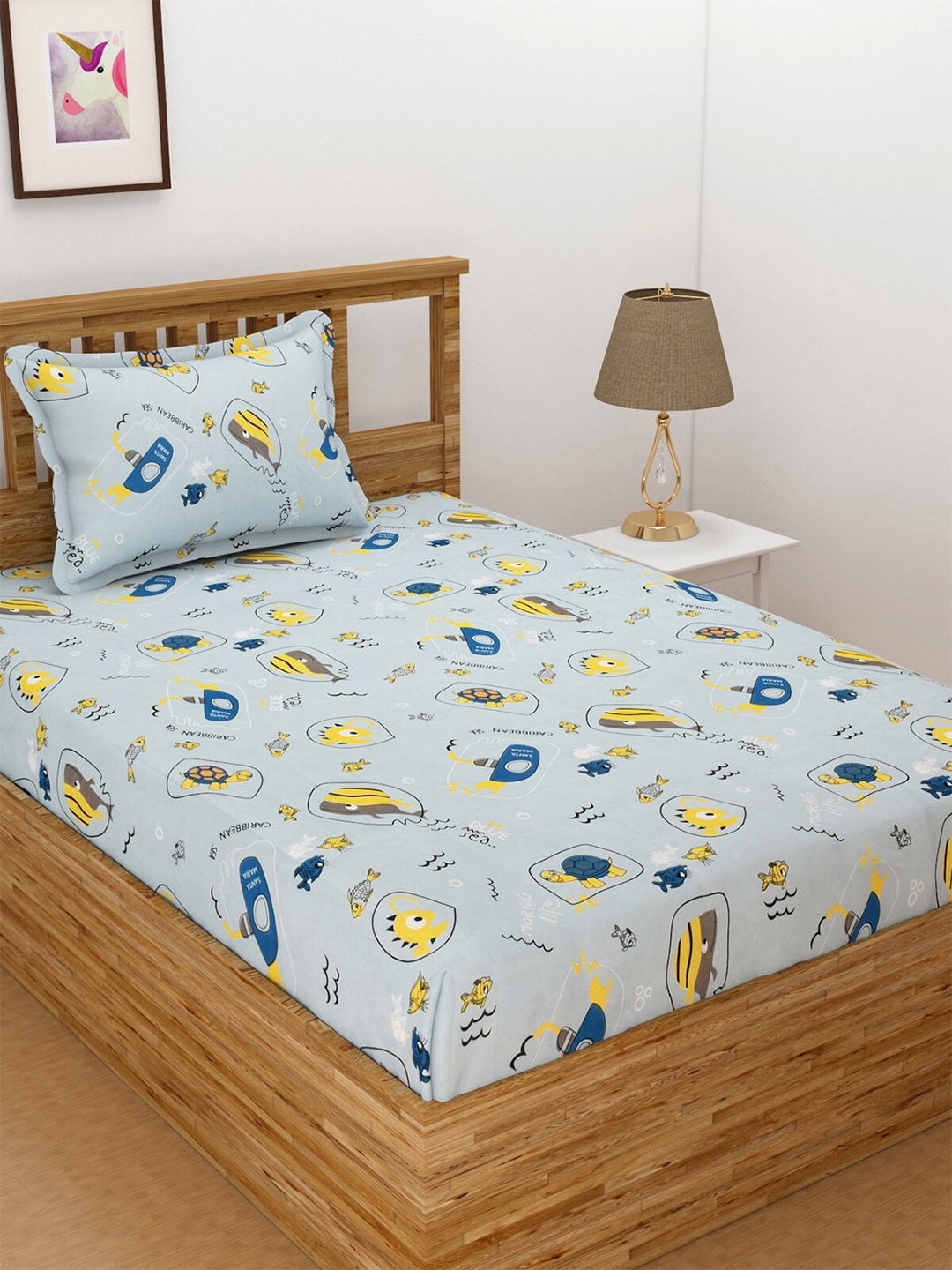 Florida Grey & Blue Cartoon Characters 144 TC Single Bedsheet with 1 Pillow Covers
Florida Grey & Blue Cartoon Characters 144 TC Single Bedsheet with 1 Pillow Covers