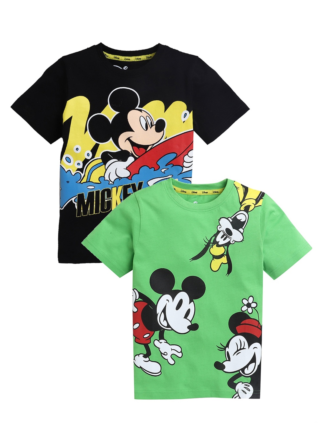KINSEY Boys Pack of 2 Mickey Mouse Pure Cotton Printed Bio Finish Applique T-shirt, Black
KINSEY Boys Pack of 2 Mickey Mouse Pure Cotton Printed Bio Finish Applique T-shirt, Black