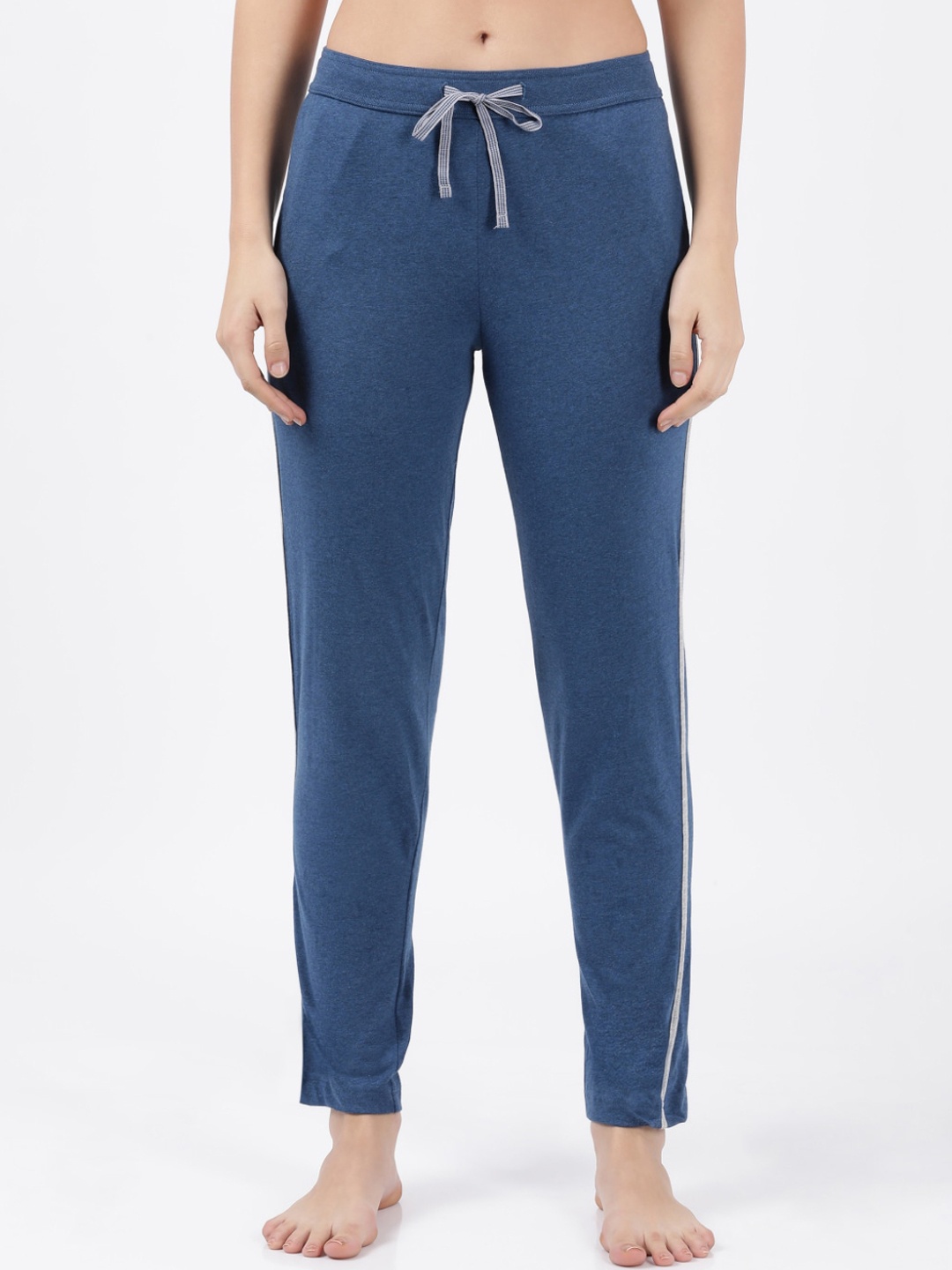 Jockey Women Blue Solid Denim Joggers