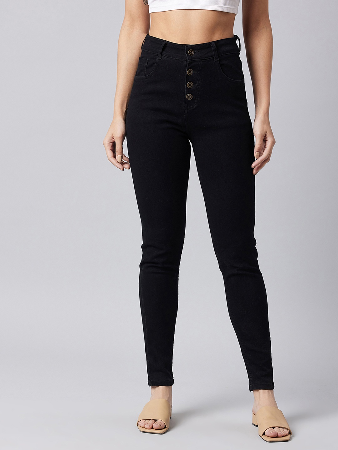 DOLCE CRUDO Women Skinny Fit High Rise Clean Look Regular Stretchable Denim Jeans, Blue
DOLCE CRUDO Women Skinny Fit High Rise Clean Look Regular Stretchable Denim Jeans, Blue