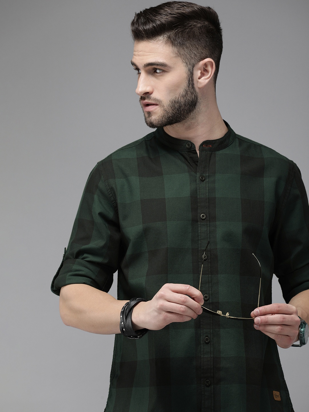 Roadster Men Black & Green Buffalo Checks Checked Sustainable Casual Pure Cotton Shirt
Roadster Men Black & Green Buffalo Checks Checked Sustainable Casual Pure Cotton Shirt