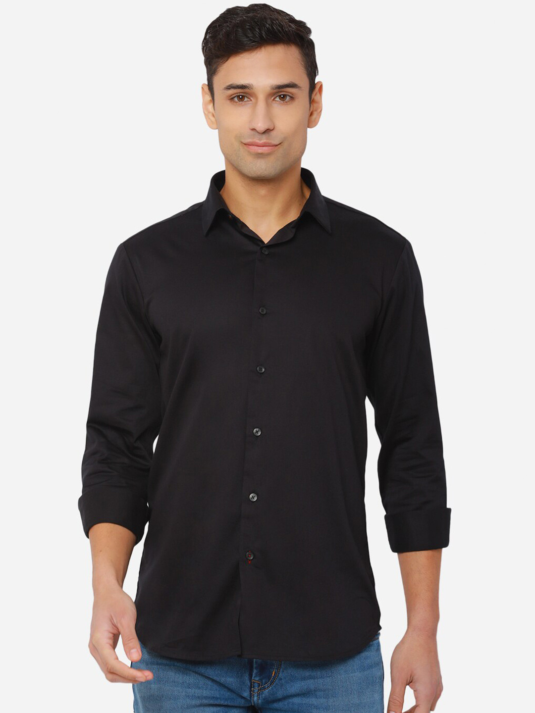 JADE BLUE Men Black Slim Fit Pure Cotton Casual Shirt
JADE BLUE Men Black Slim Fit Pure Cotton Casual Shirt