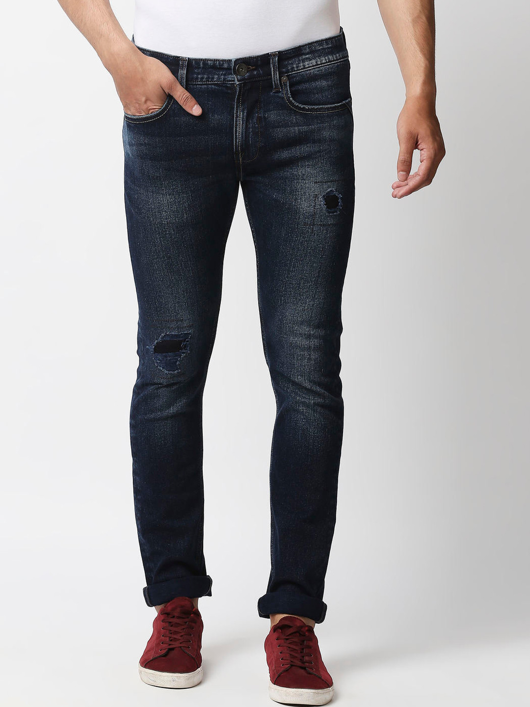 Pepe Jeans Men Blue Soho Skinny Fit Low-Rise Low Distress Light Fade Stretchable Jeans
Pepe Jeans Men Blue Soho Skinny Fit Low-Rise Low Distress Light Fade Stretchable Jeans