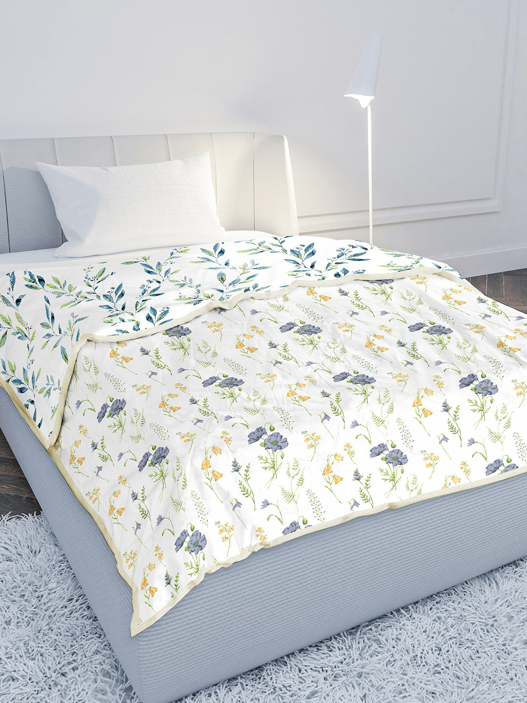 MAYFAIR HOMES LONDON White & Blue Floral AC Room 100 GSM Pure Cotton Single Bed Dohar
MAYFAIR HOMES LONDON White & Blue Floral AC Room 100 GSM Pure Cotton Single Bed Dohar