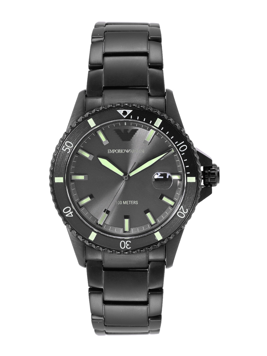 Emporio Armani Men Grey Dial & Black Stainless Steel Bracelet Style Straps Analogue Watch
Emporio Armani Men Grey Dial & Black Stainless Steel Bracelet Style Straps Analogue Watch