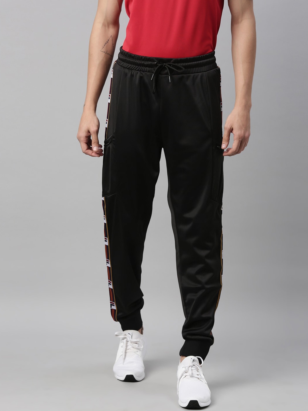 FILA Men Black Solid Joggers