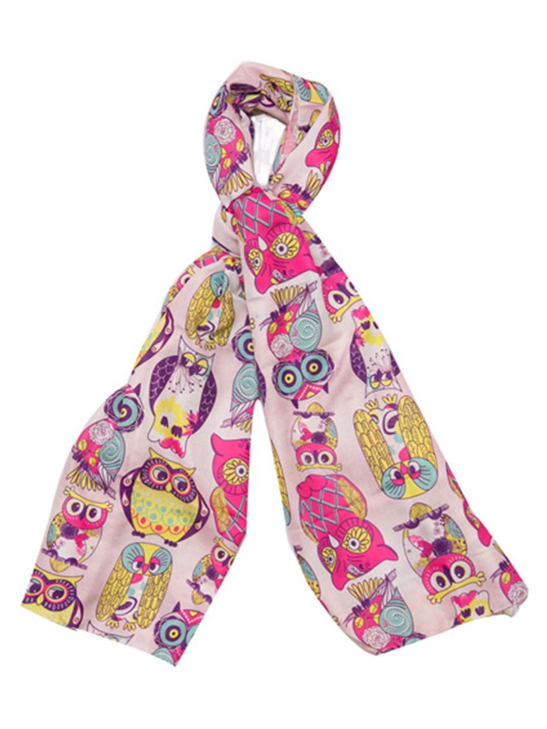 BandBox Women Yellow & Pink Printed Cotton Stole