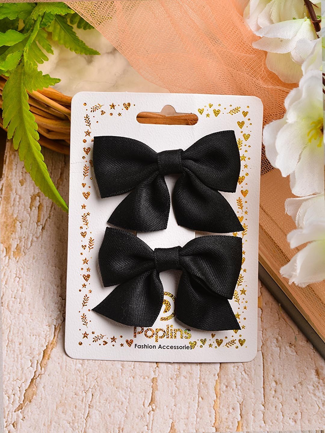 POPLINS Girls Set of 2 Black Alligator Hair Clip