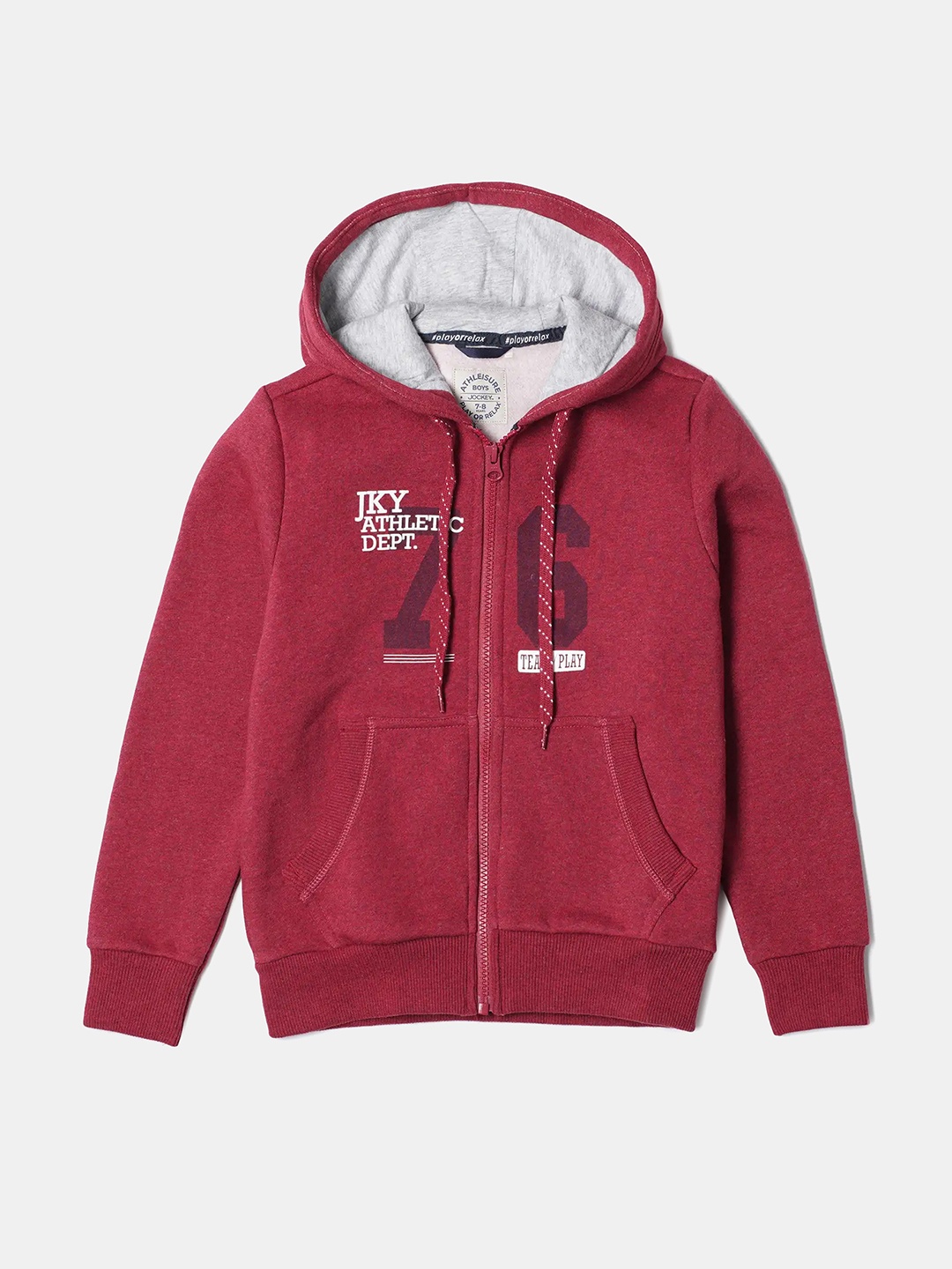 Jockey Boys Super Combed Cotton Rich Fleece Fabric Printed Full Sleeve Hoodie Jacket-AB37, Maroon
Jockey Boys Super Combed Cotton Rich Fleece Fabric Printed Full Sleeve Hoodie Jacket-AB37, Maroon