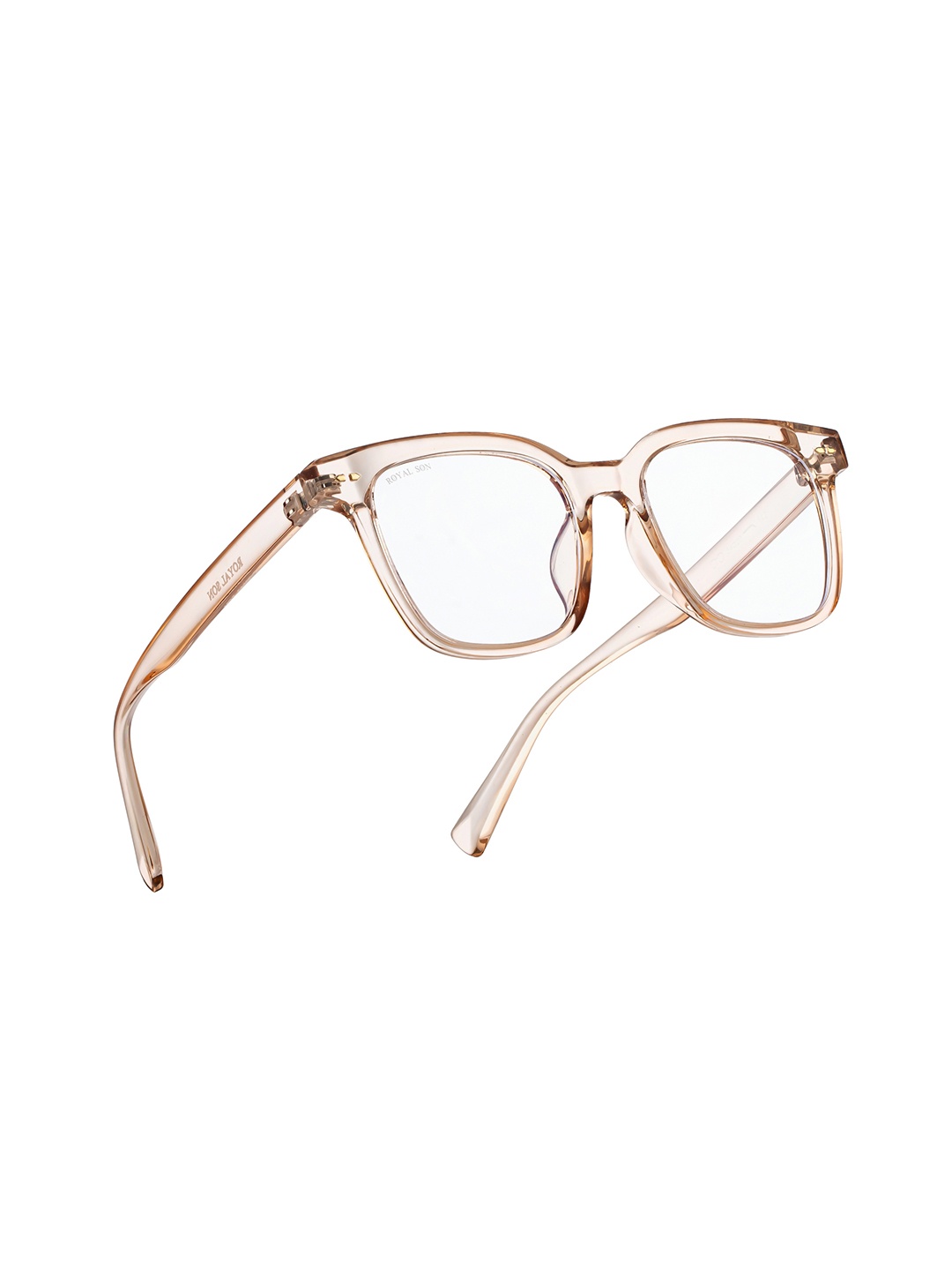 ROYAL SON Unisex Clear Lens & Brown Square Sunglasses with UV Protected Lens CHI00127-C4
ROYAL SON Unisex Clear Lens & Brown Square Sunglasses with UV Protected Lens CHI00127-C4