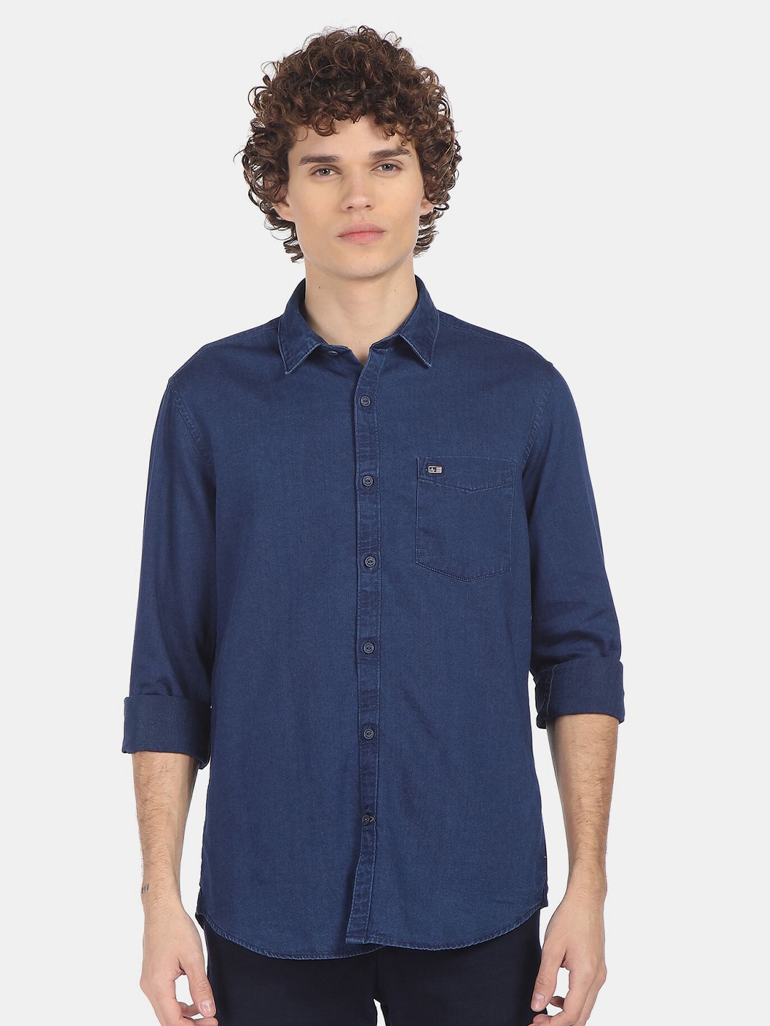 Arrow Men Blue Casual Shirt