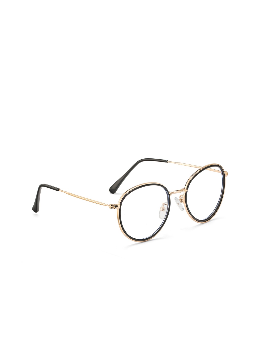 ROYAL SON Men Gold-Toned & Black Full Rim Round Frames