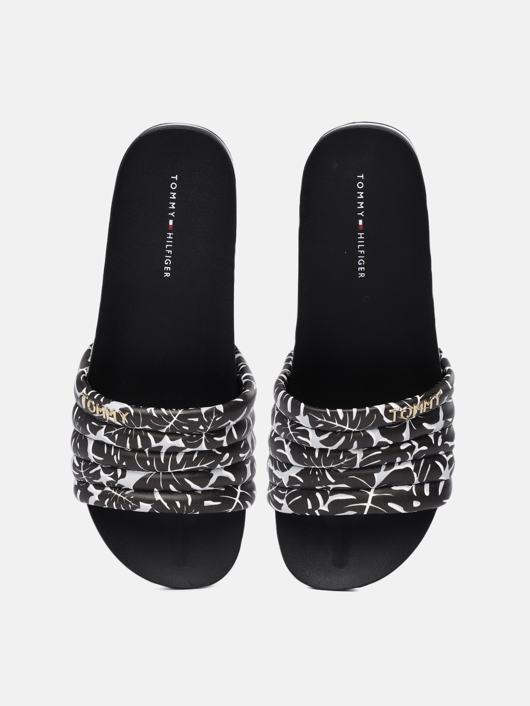 Tommy Hilfiger Women Black Printed Sliders