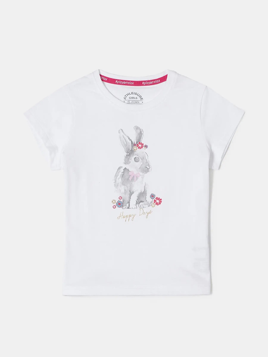Jockey Girl's Super Combed Cotton Graphic Printed Round Neck Short Sleeve Tshirt-AG01, White
Jockey Girl's Super Combed Cotton Graphic Printed Round Neck Short Sleeve Tshirt-AG01, White
